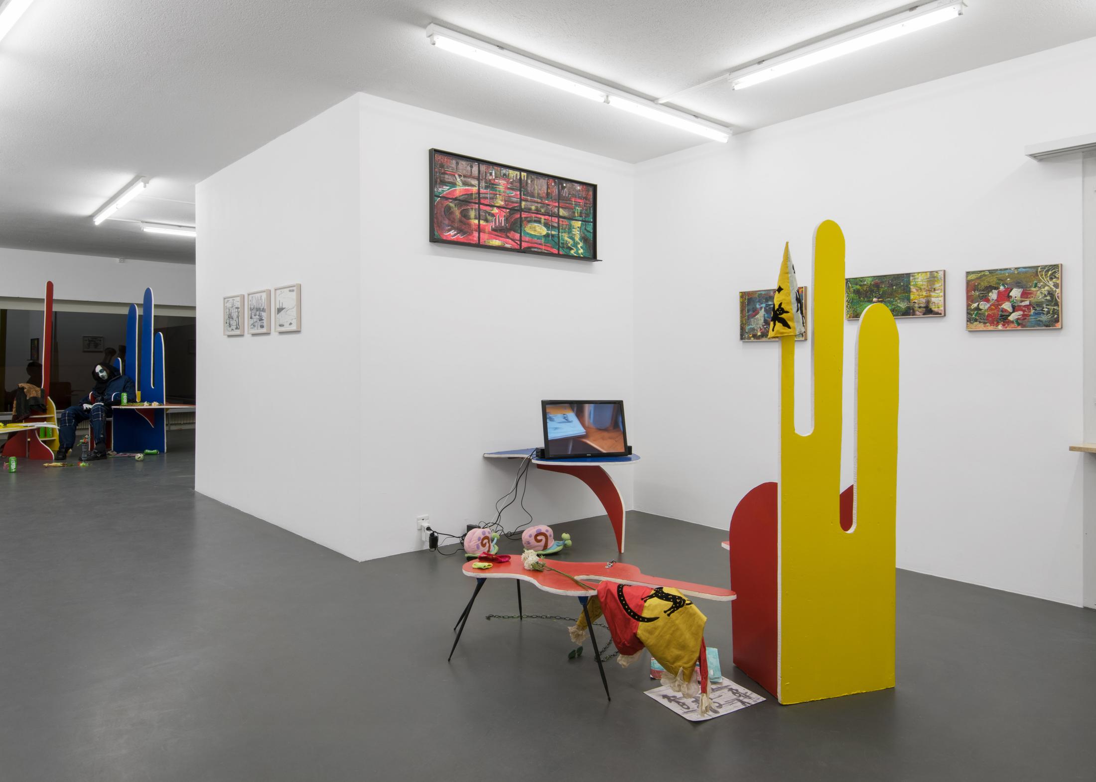 Exhibition View Veit Laurent Kurz "Aspects of Arriving" at Weiss Falk / Courtesy: Weiss Falk and the artist