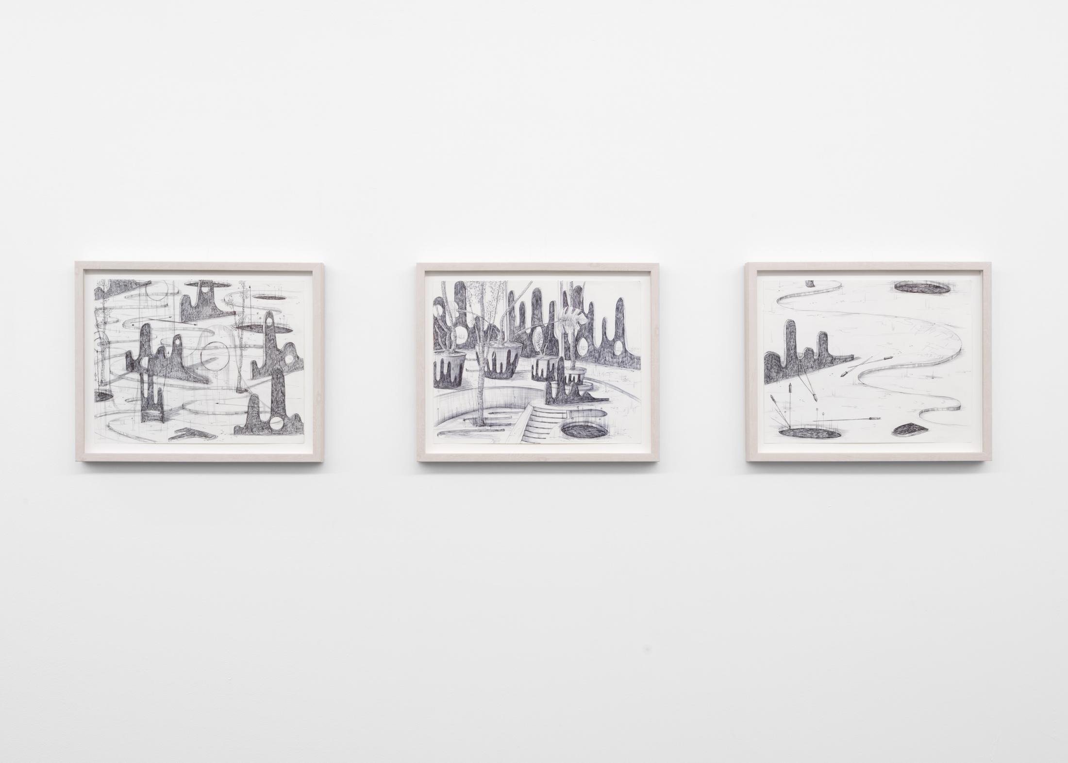 Exhibition View Veit Laurent Kurz "Aspects of Arriving" at Weiss Falk / Courtesy: Weiss Falk and the artist