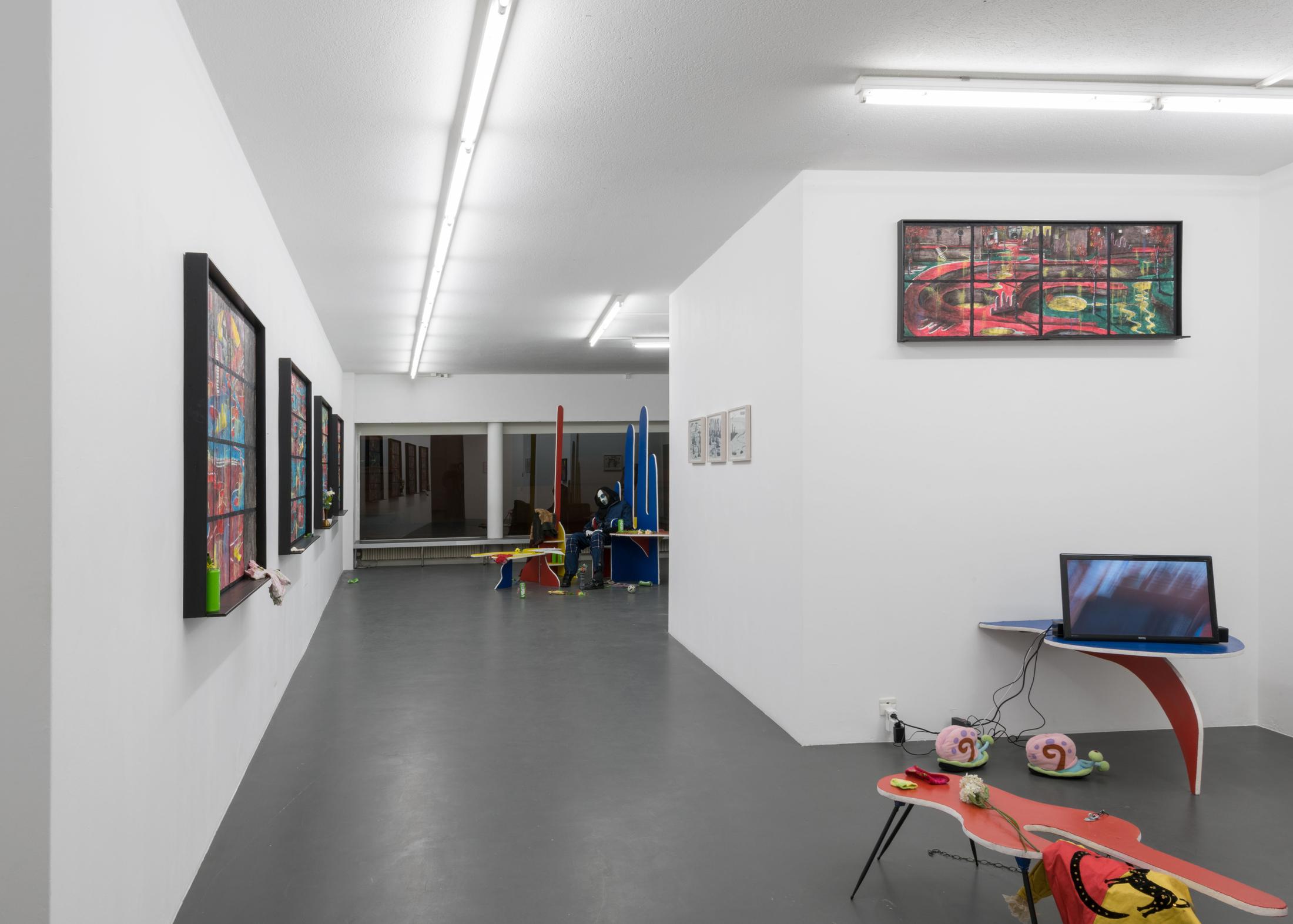 Exhibition View Veit Laurent Kurz "Aspects of Arriving" at Weiss Falk / Courtesy: Weiss Falk and the artist