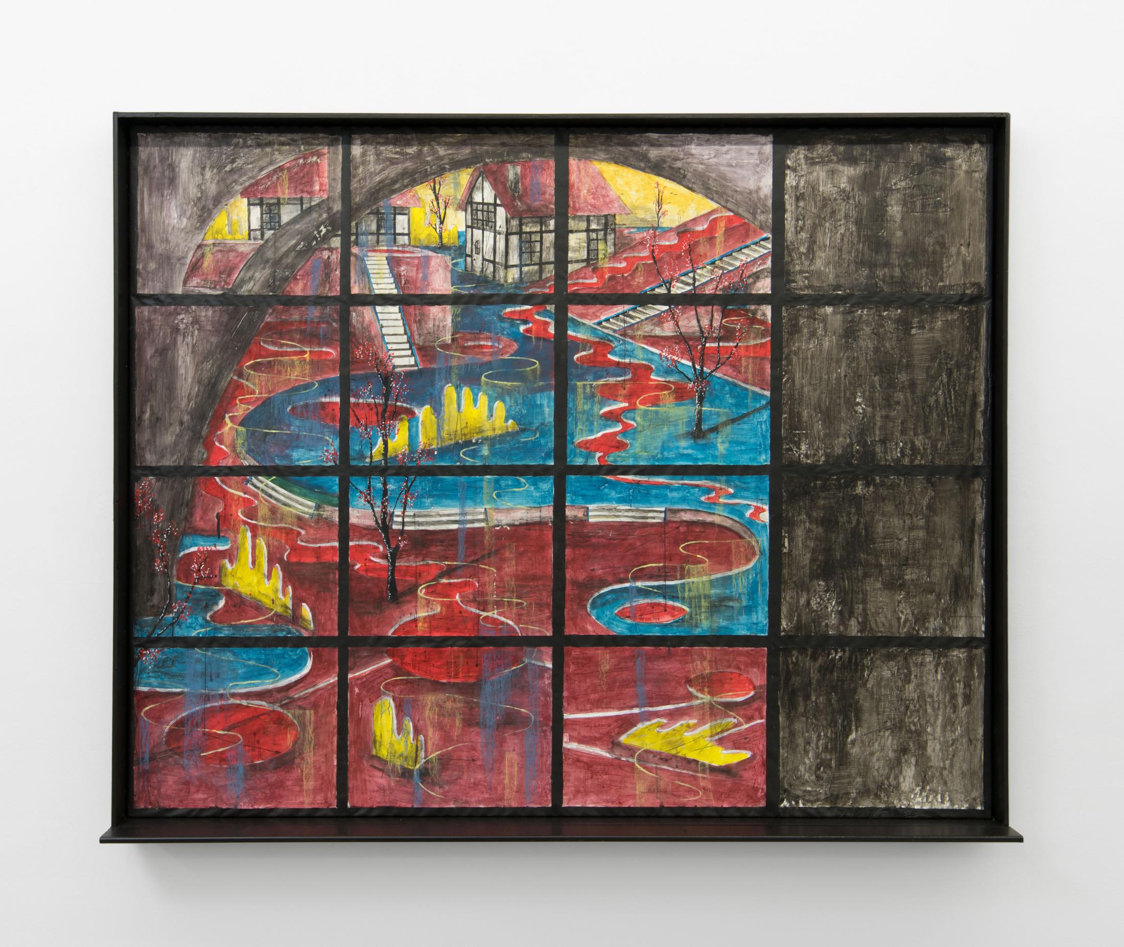 Exhibition View Veit Laurent Kurz "Window IV (AOA Series), 2018" at Weiss Falk / Courtesy: Weiss Falk and the artist