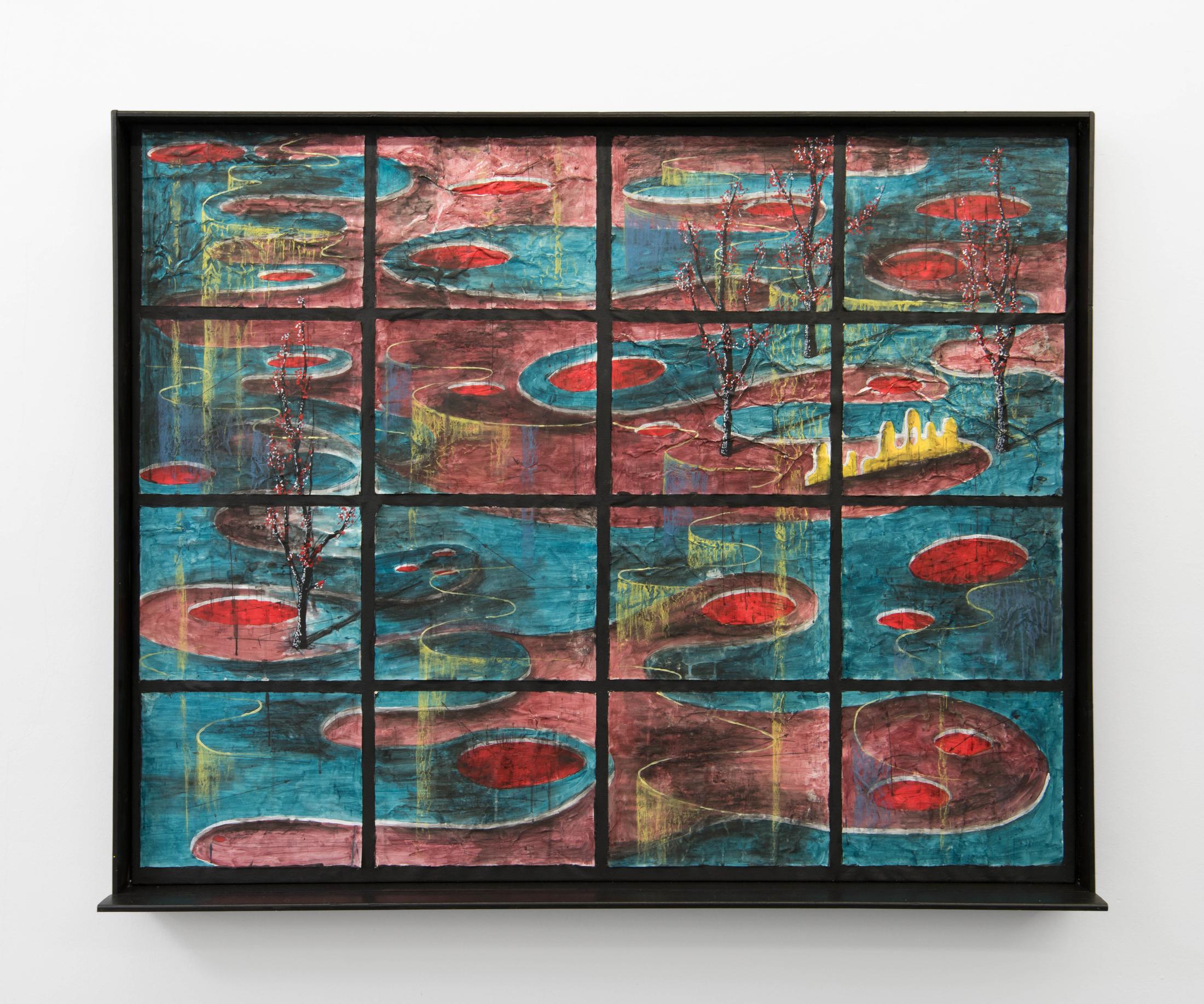 Exhibition View Veit Laurent Kurz "Window III (AOA Series), 2018" at Weiss Falk / Courtesy: Weiss Falk and the artist