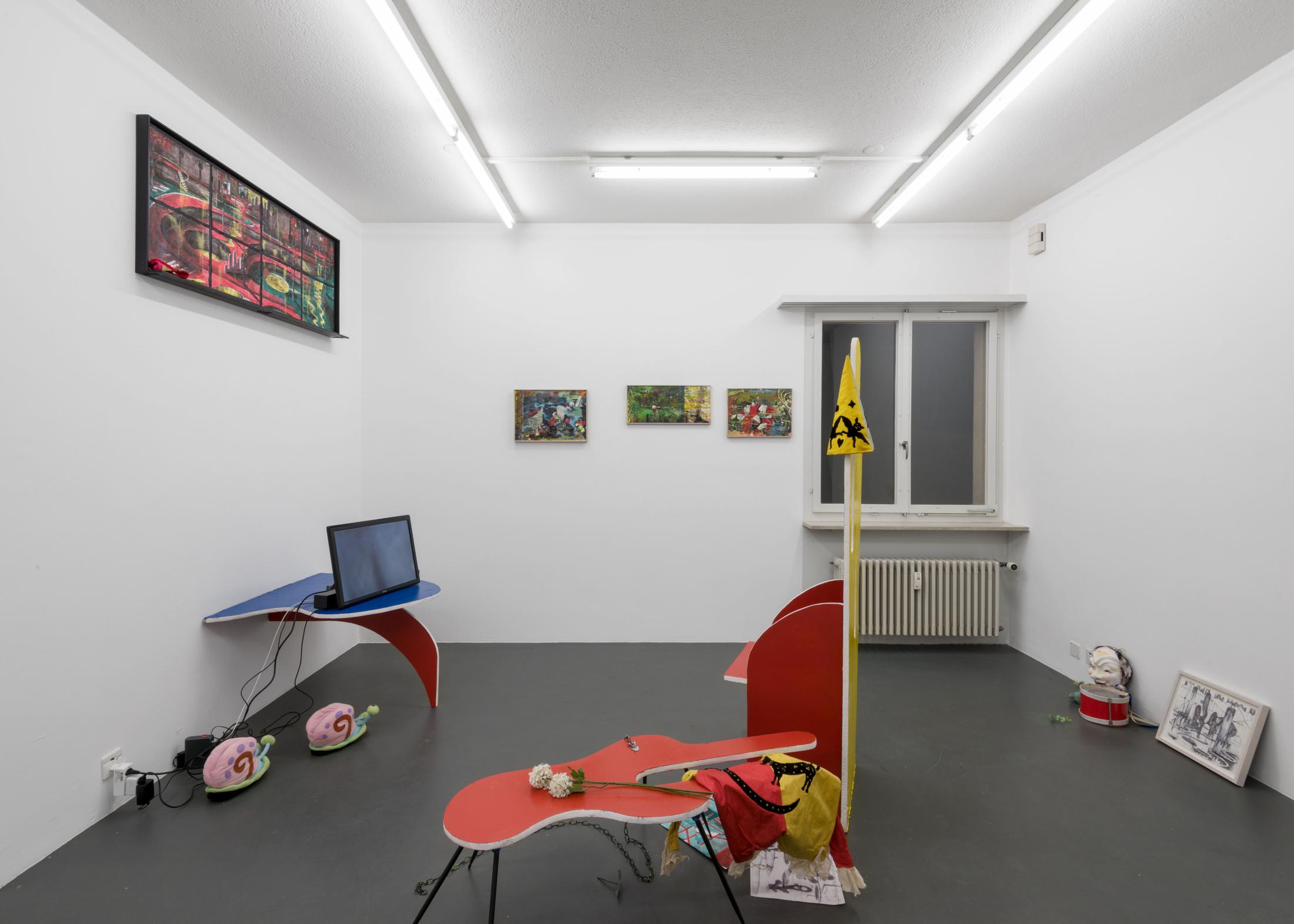 Exhibition View Veit Laurent Kurz "Aspects of Arriving" at Weiss Falk / Courtesy: Weiss Falk and the artist