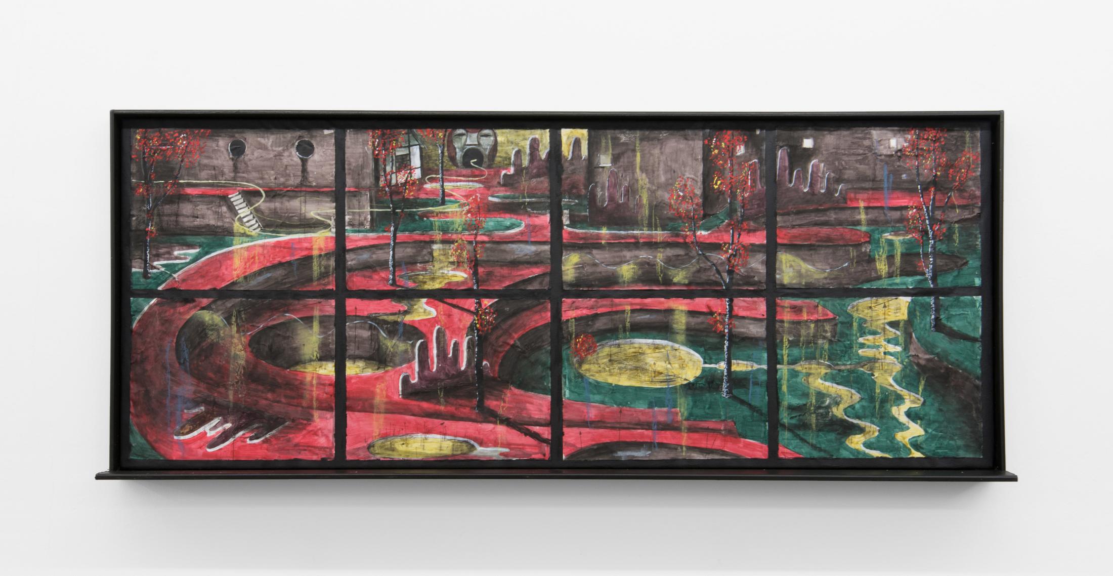 Exhibition View Veit Laurent Kurz "Window VII (AOA Series), 2018" at Weiss Falk / Courtesy: Weiss Falk and the artist