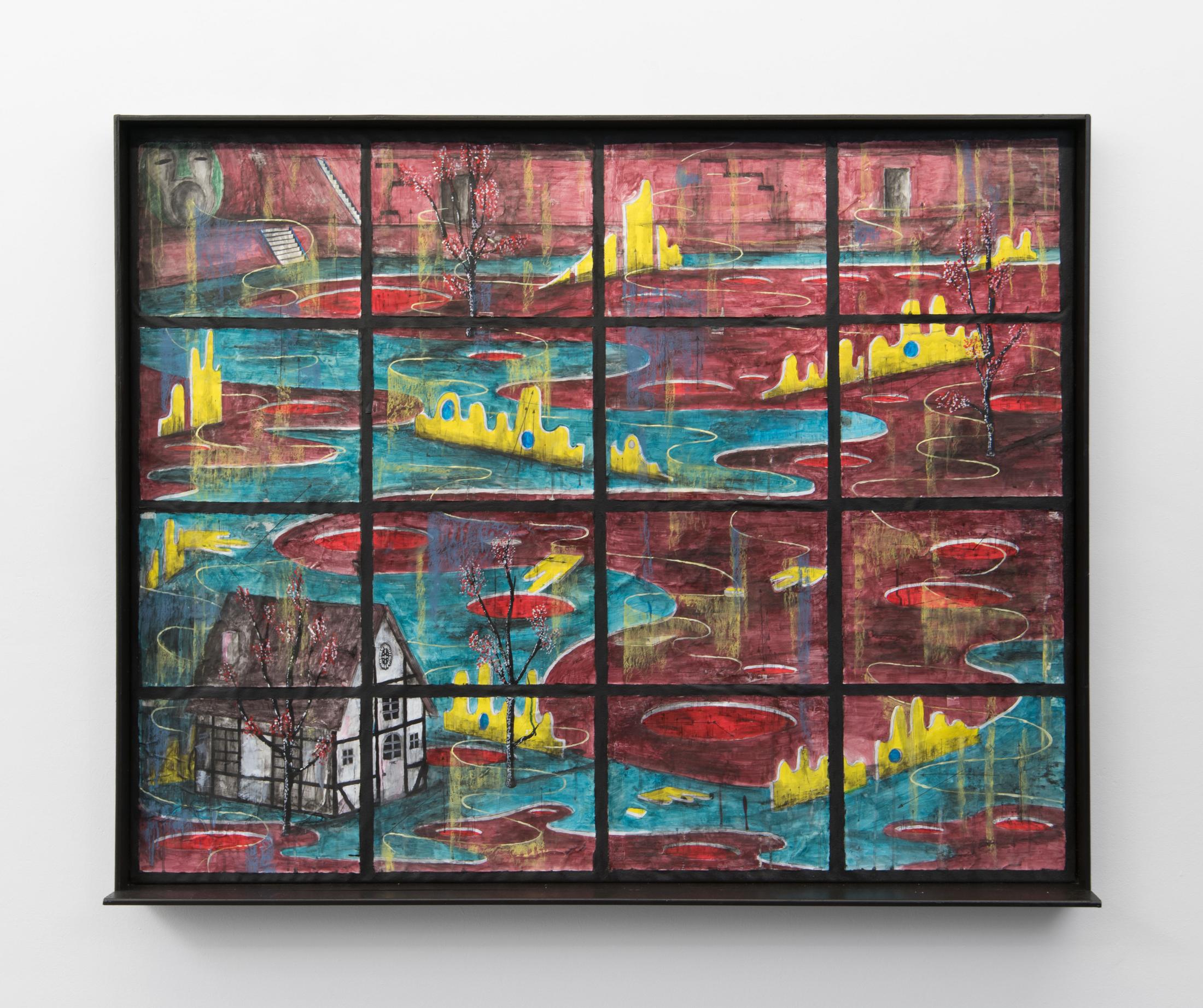 Exhibition View Veit Laurent Kurz "Window I (AOA Series), 2018" at Weiss Falk / Courtesy: Weiss Falk and the artist