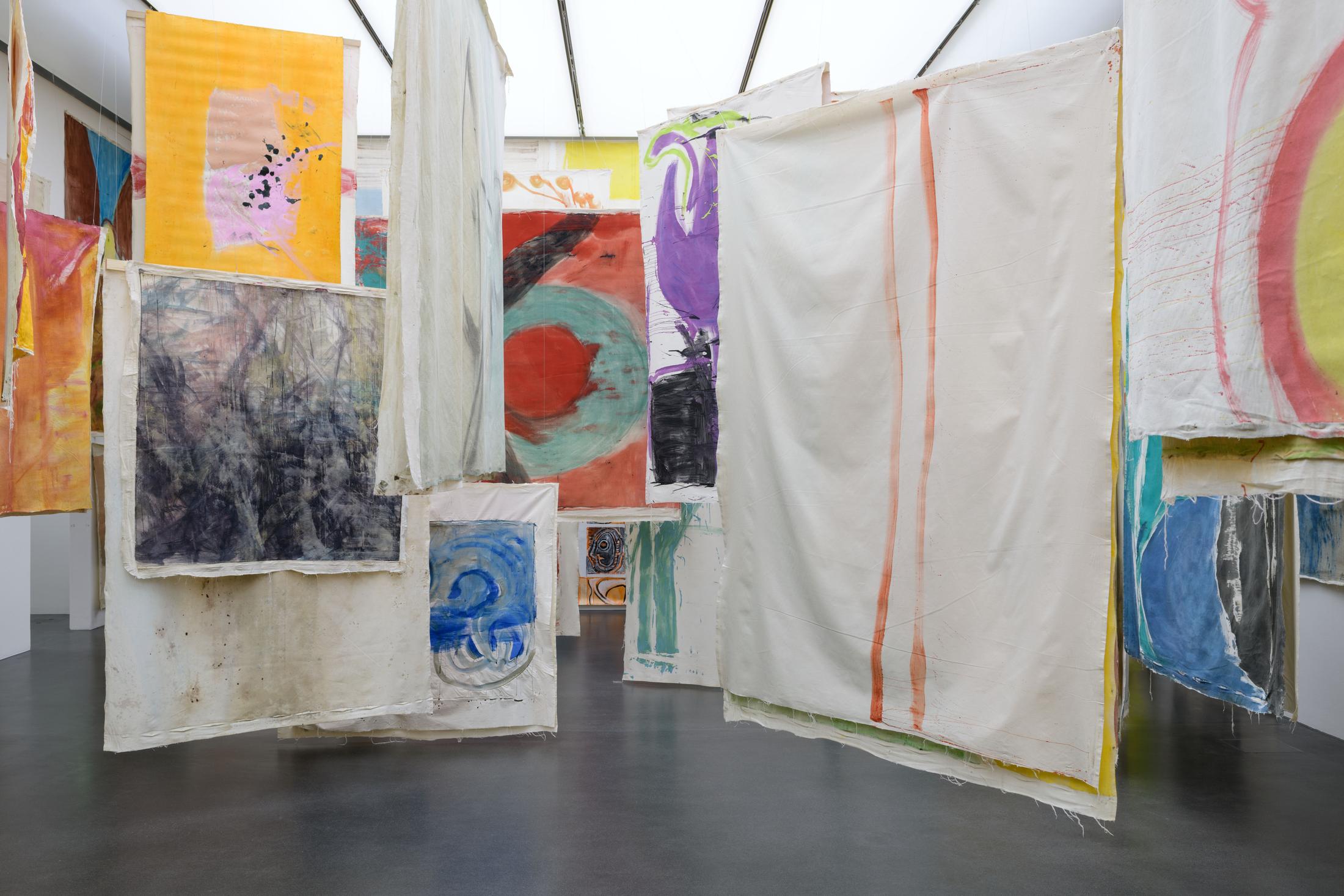 Exhibition View Vivian Suter Solo Show «Retrospective» at Kunstmuseum Luzern, 2021 / Photo: Marc Latzel / Courtesy: the artist and Kunstmuseum Luzern