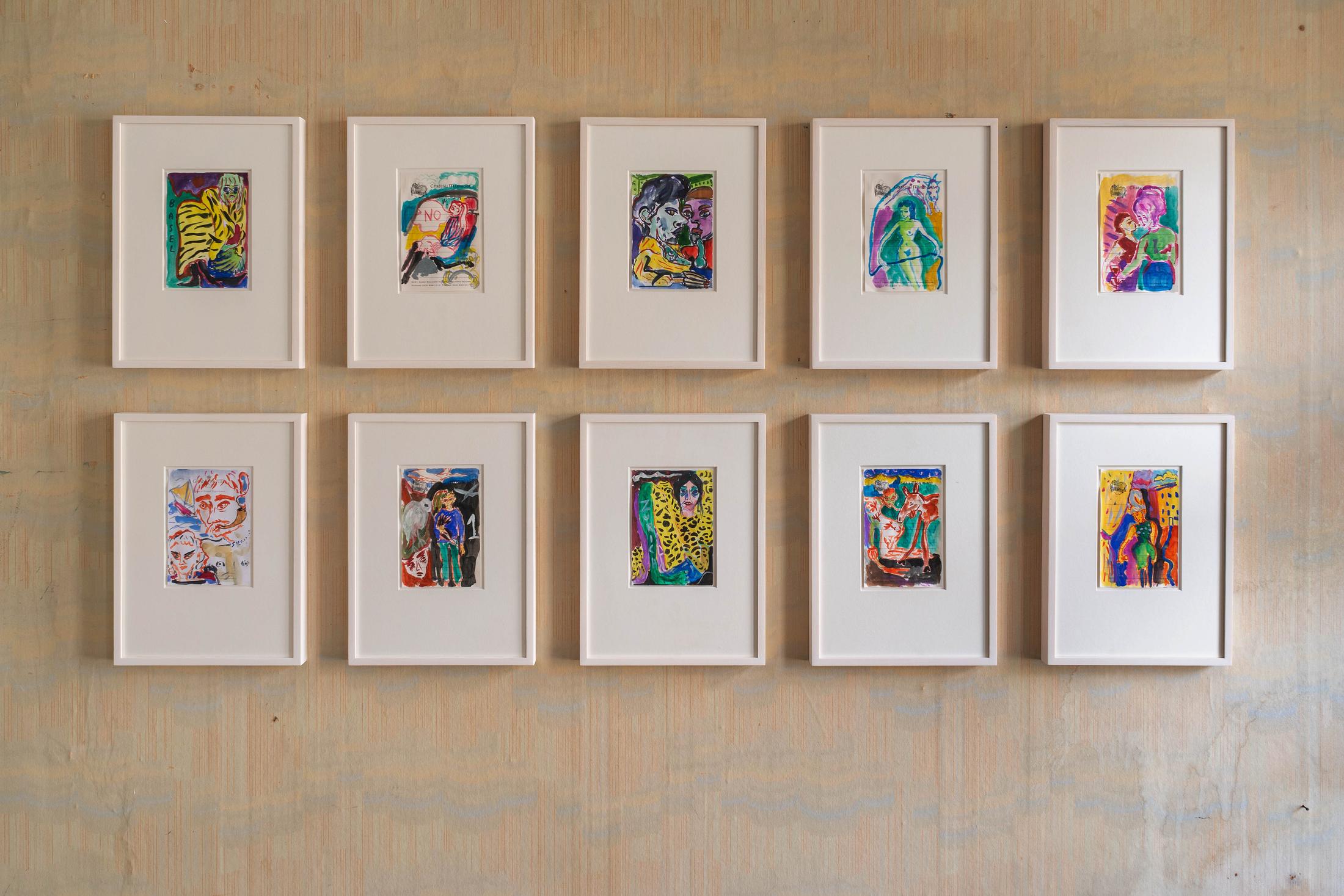 Exhibition View Groupshow «Watercolours, Chapter I» at Weiss Falk, Basel, 2020 / Photo: Flavio Karrer / Courtesy: the artists and Weiss Falk