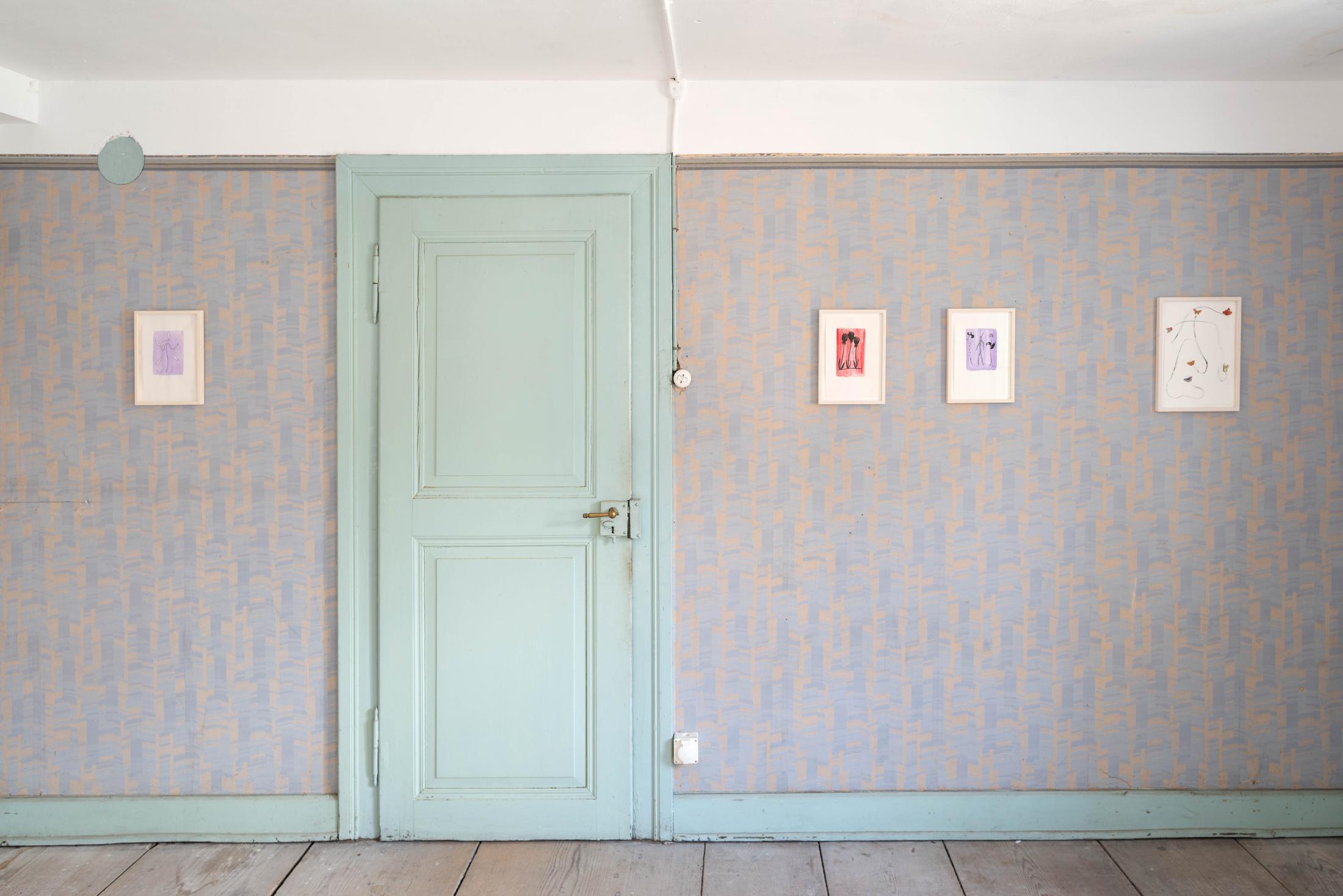 Exhibition View Groupshow «Watercolours, Chapter I» at Weiss Falk, Basel, 2020 / Photo: Flavio Karrer / Courtesy: the artists and Weiss Falk