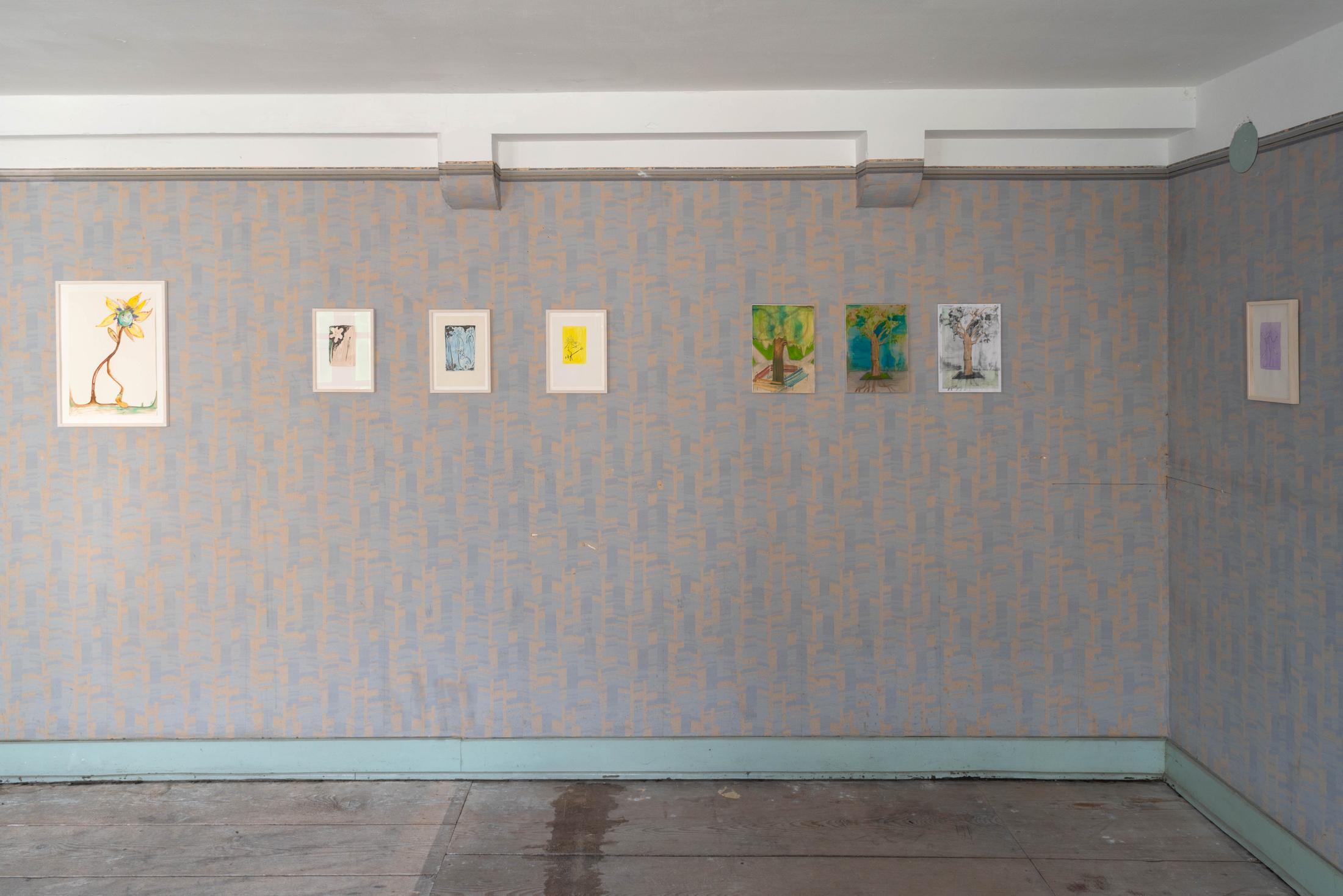 Exhibition View Groupshow «Watercolours, Chapter I» at Weiss Falk, Basel, 2020 / Photo: Flavio Karrer / Courtesy: the artists and Weiss Falk