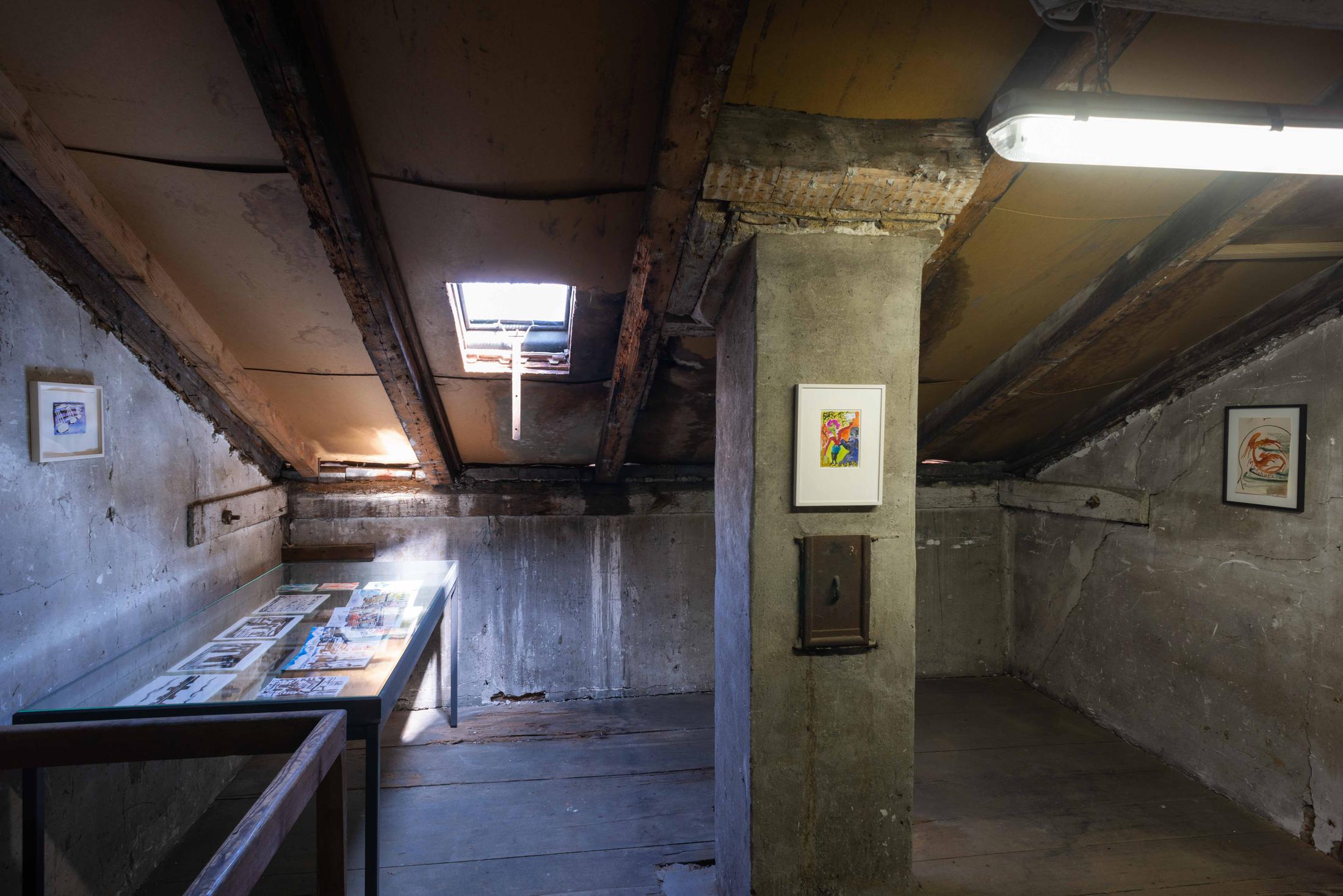 Exhibition View Groupshow «Watercolours, Chapter I» at Weiss Falk, Basel, 2020 / Photo: Flavio Karrer / Courtesy: the artists and Weiss Falk