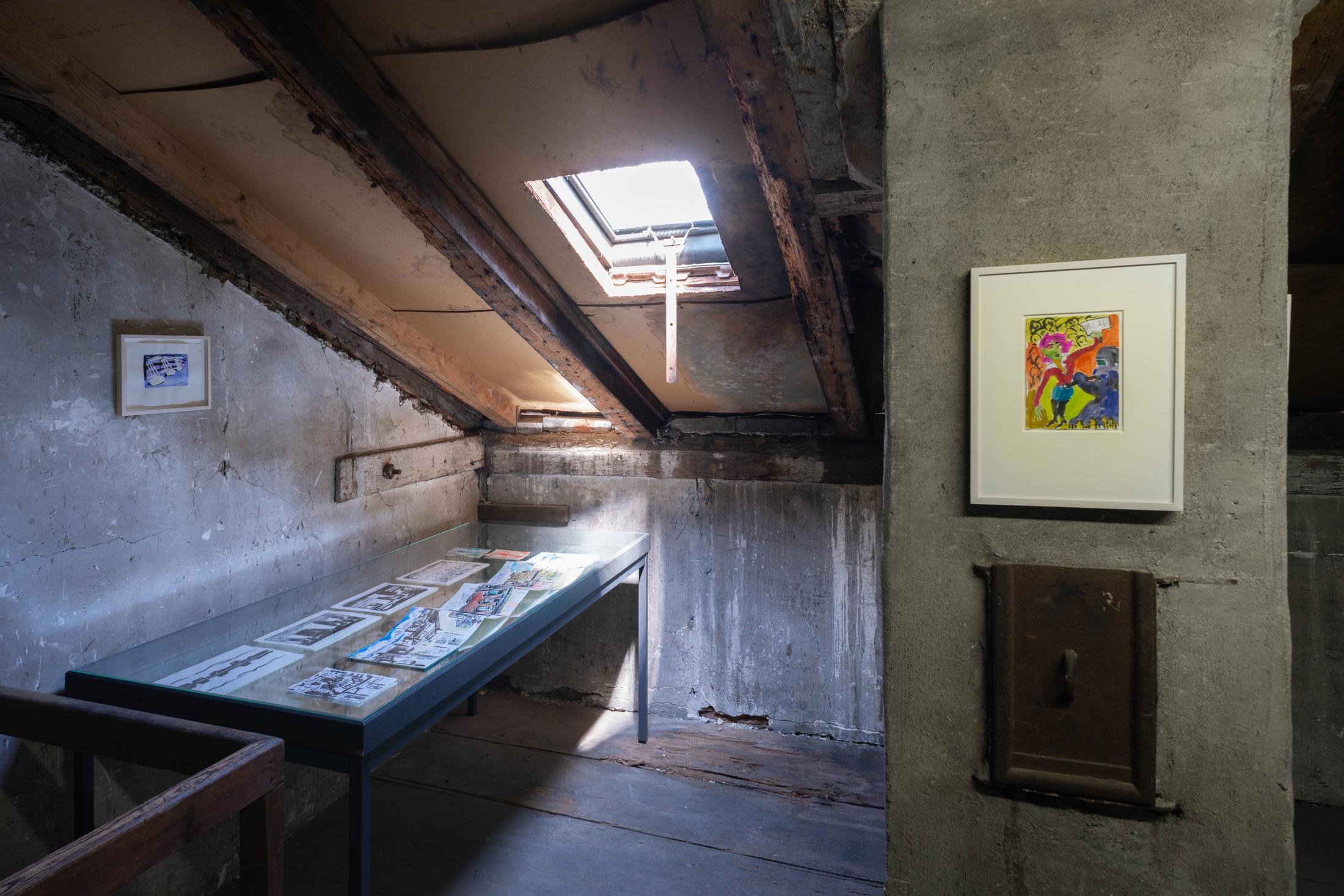 Exhibition View Groupshow «Watercolours, Chapter I» at Weiss Falk, Basel, 2020 / Photo: Flavio Karrer / Courtesy: the artists and Weiss Falk