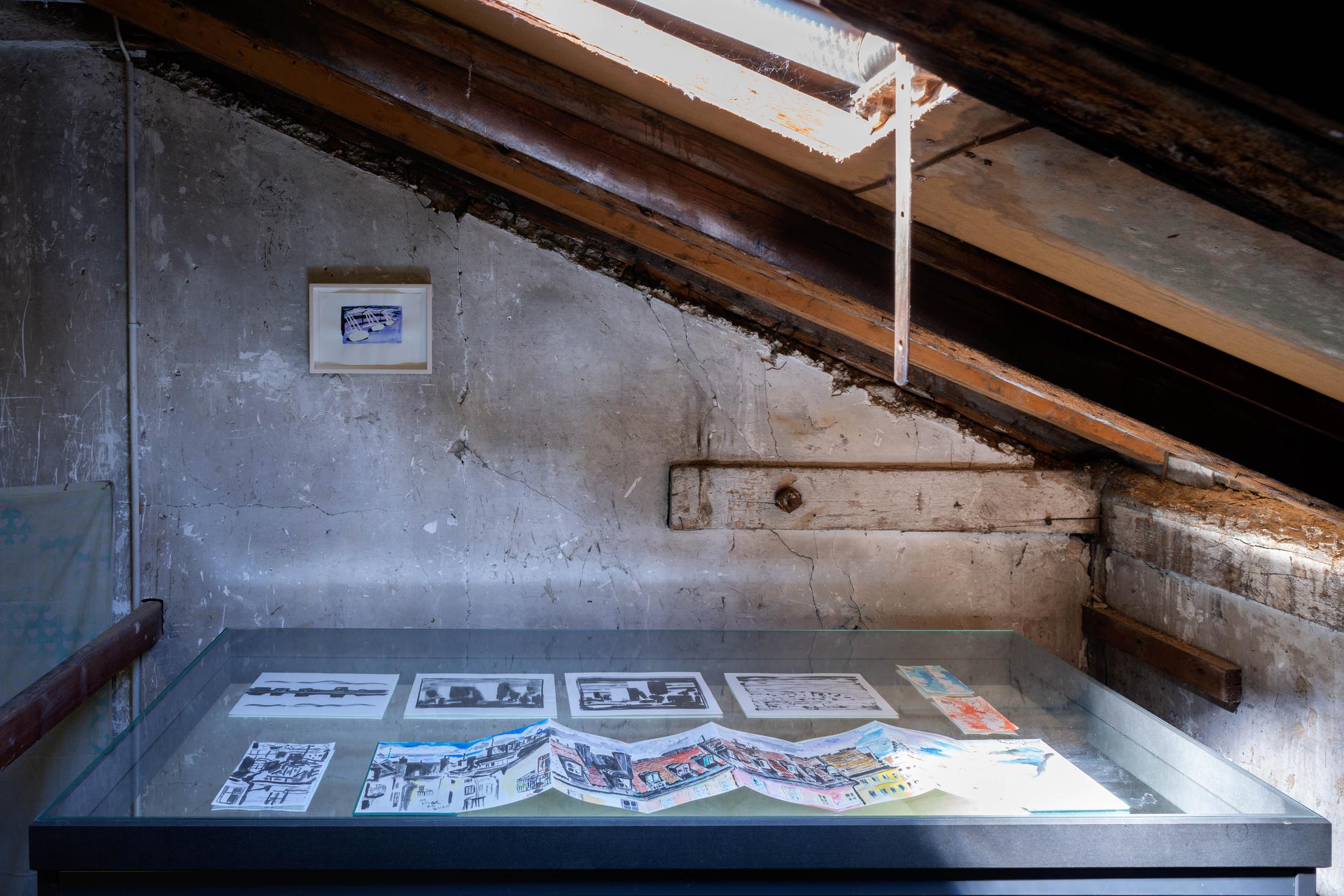 Exhibition View Groupshow «Watercolours, Chapter I» at Weiss Falk, Basel, 2020 / Photo: Flavio Karrer / Courtesy: the artists and Weiss Falk