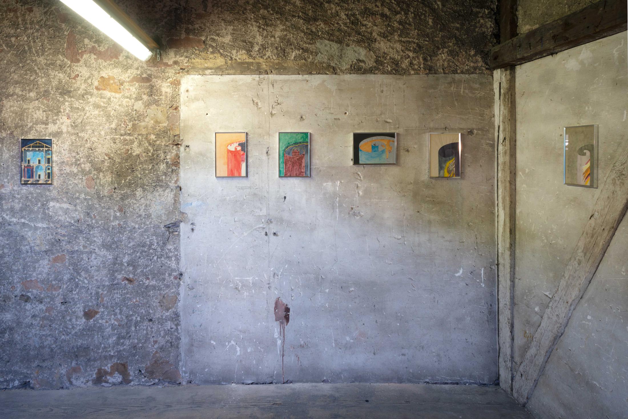 Exhibition View Groupshow «Watercolours, Chapter I» at Weiss Falk, Basel, 2020 / Photo: Flavio Karrer / Courtesy: the artists and Weiss Falk