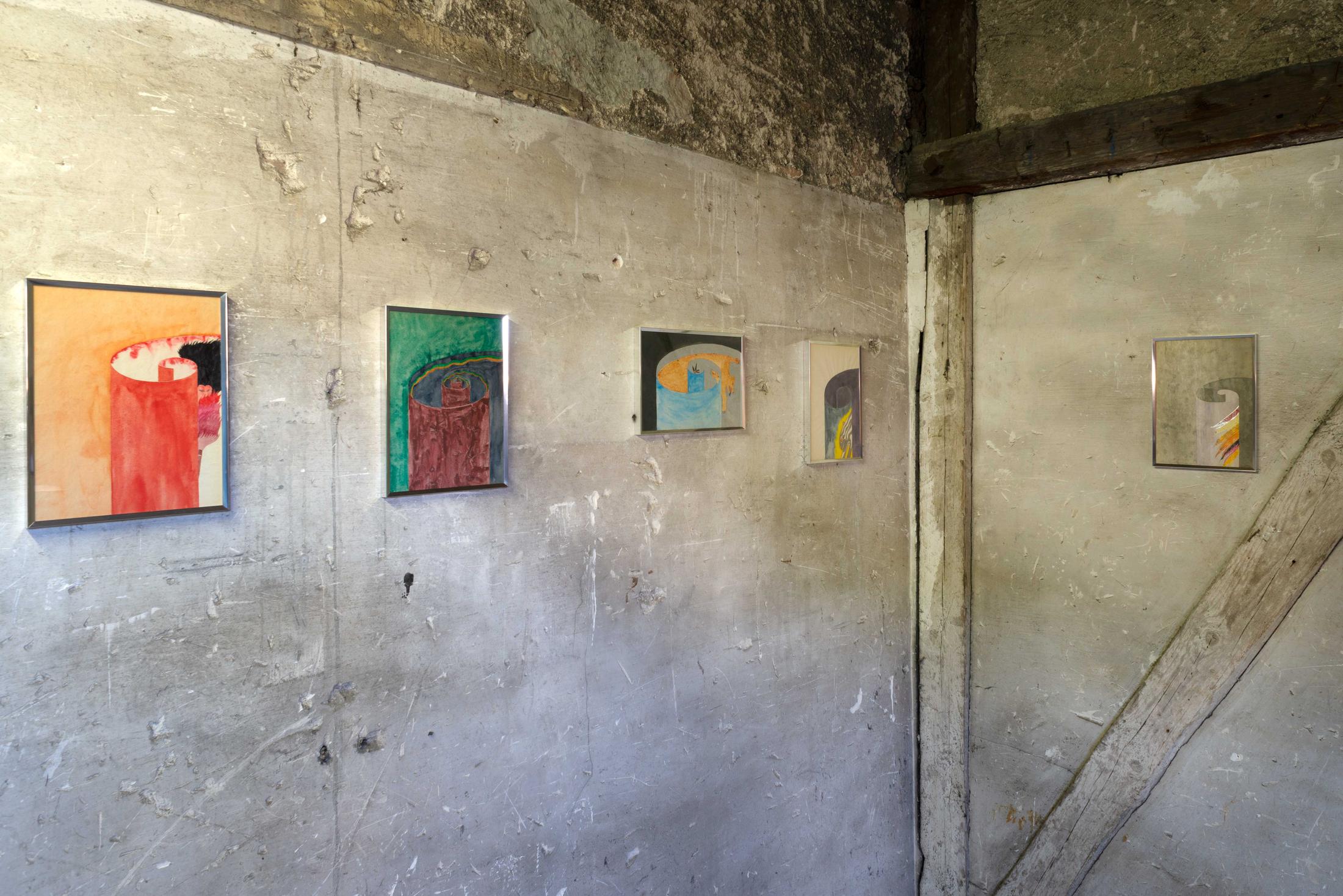 Exhibition View Groupshow «Watercolours, Chapter I» at Weiss Falk, Basel, 2020 / Photo: Flavio Karrer / Courtesy: the artists and Weiss Falk