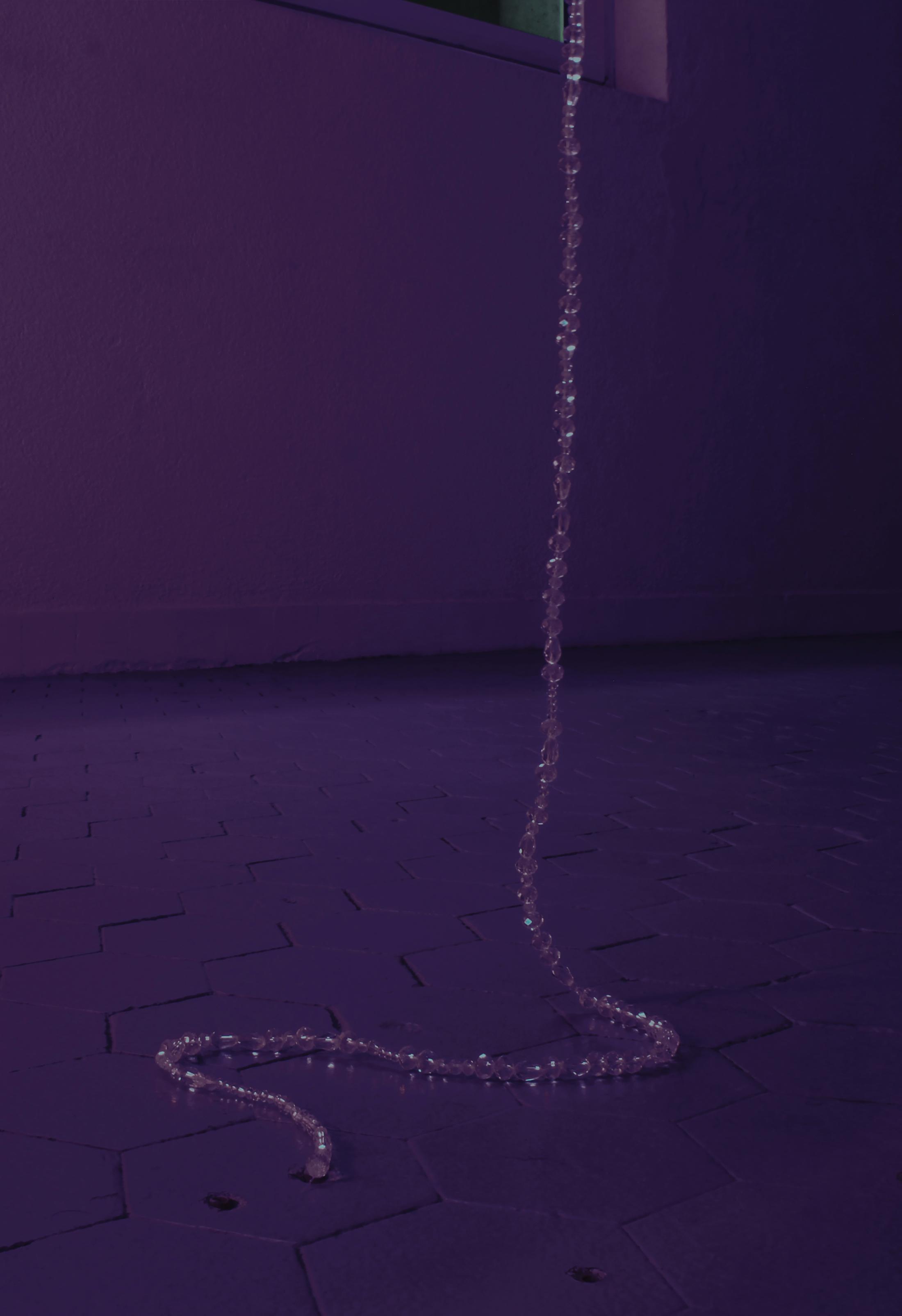 Exhibition View Group Show «What does Anything mean? Basically; view on Ruiz Stephinson, Rain of Personal Ecstasy (Detail), 2022» at Sgomento, Zurich, 2022 / Photo: SZ / Courtesy: the artists and Sgomento