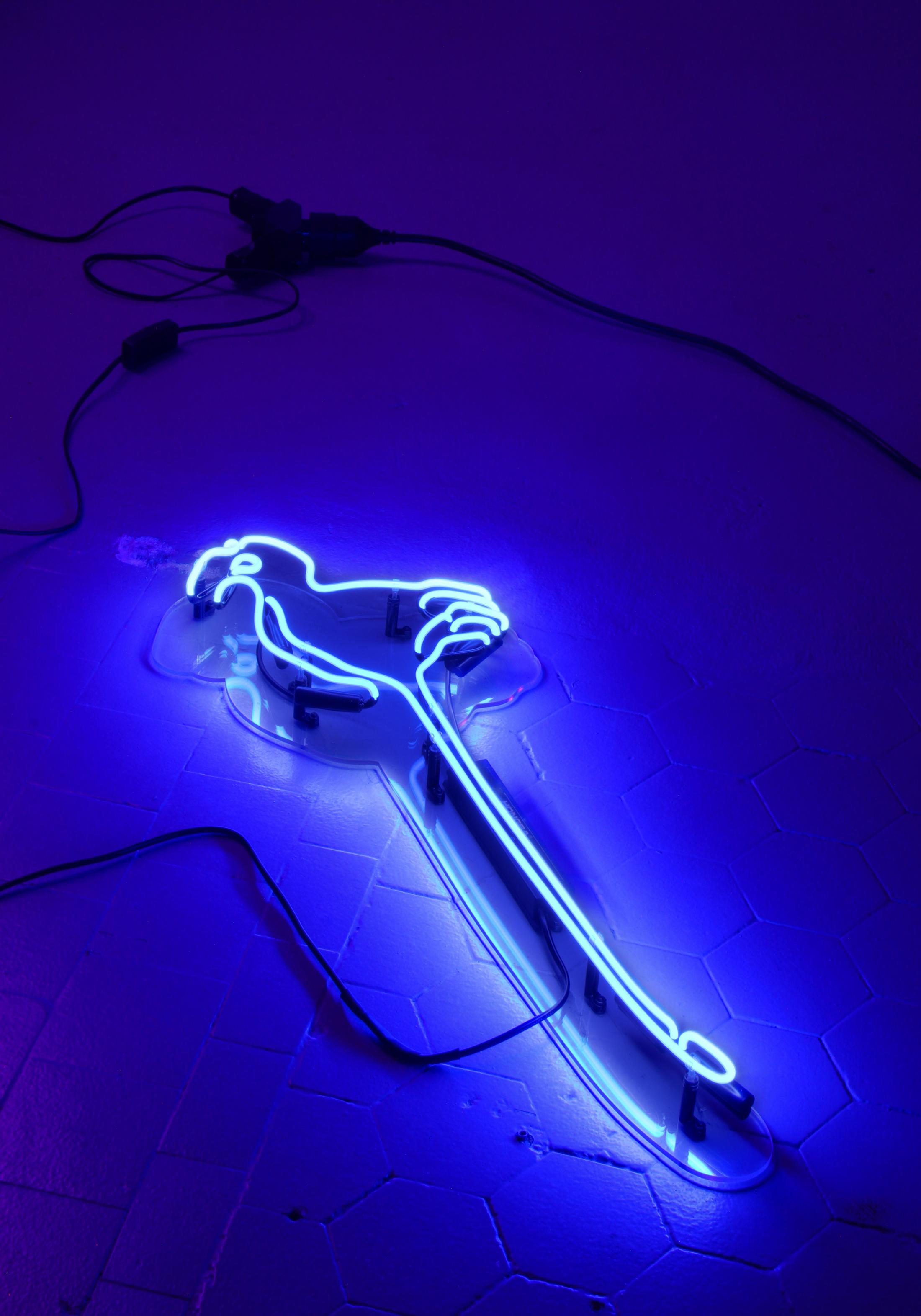 Exhibition View Group Show «What does Anything mean? Basically; view on Ruiz Stephinson, guardian (maybe dreaming may be dead), 2022» at Sgomento, Zurich, 2022 / Photo: SZ / Courtesy: the artists and Sgomento