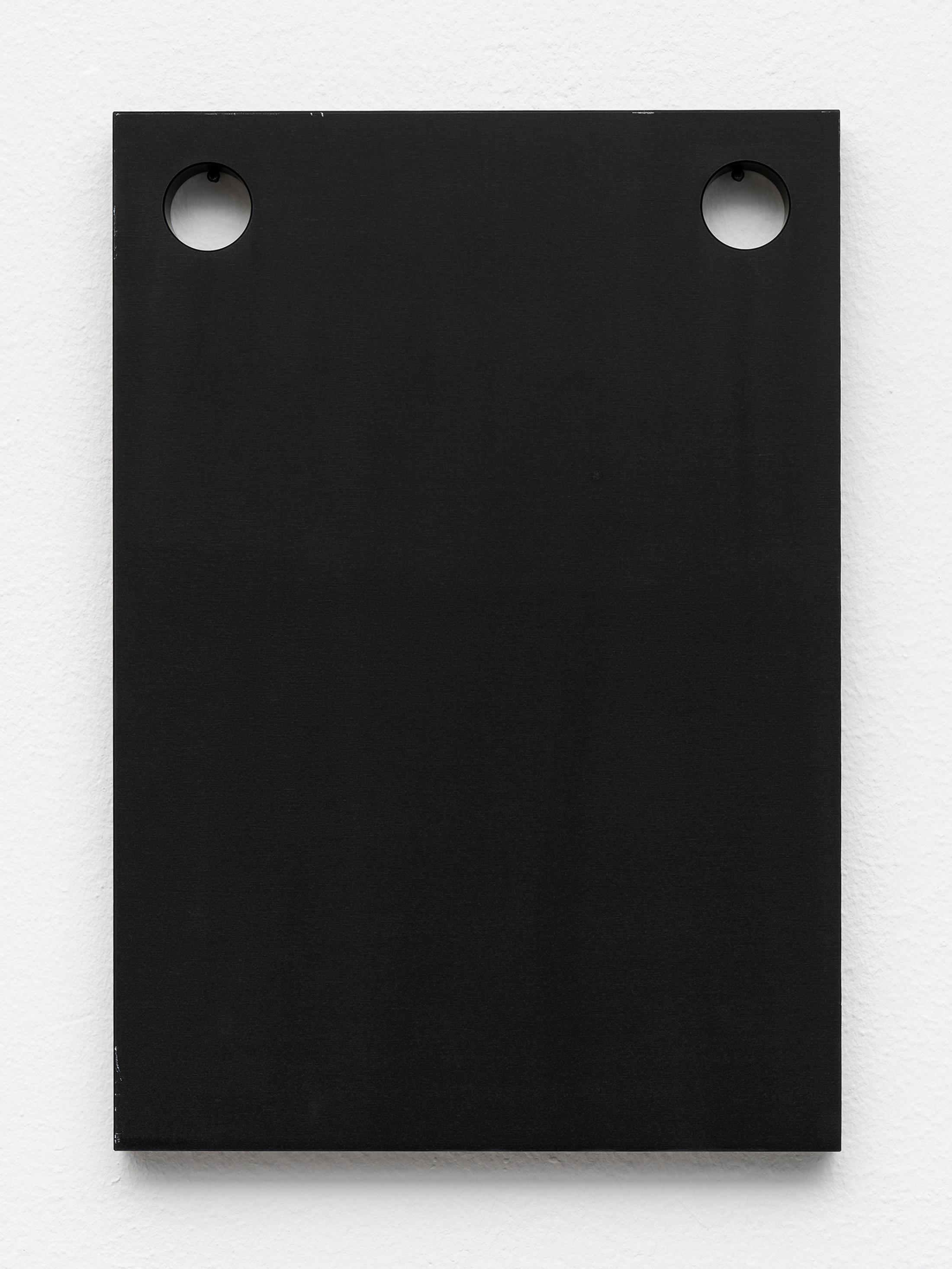 Exhibition View Groupshow «When color becomes form; view on Raphael Hefti, The Speech Of The Bleach, 2020, Anodized aluminium, 30 x 21 x 2 cm, edition of 18 unique works» at VFO, Zurich, 2020 / Photo: Bernhard Strauss / Courtesy: the artists and VFO