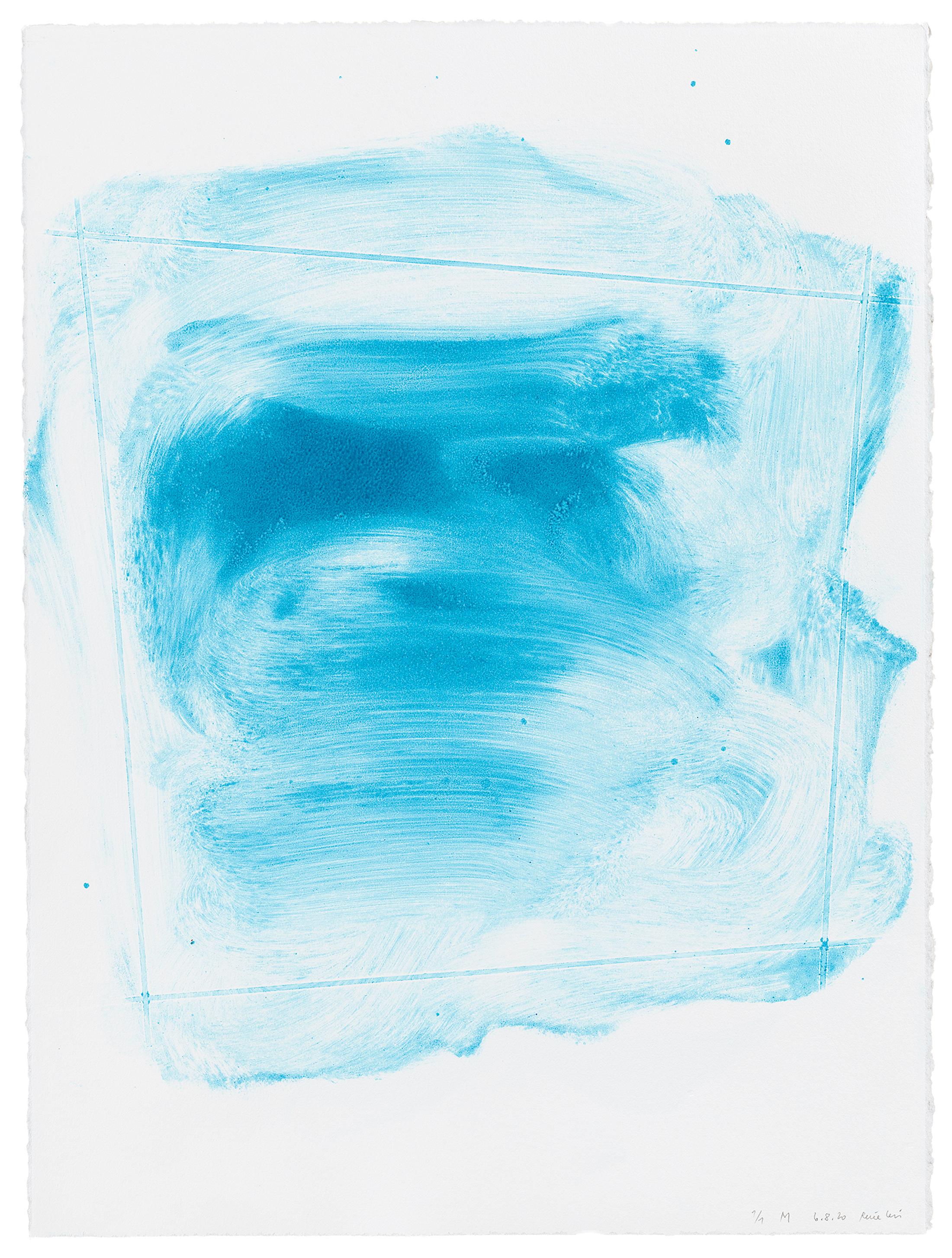 Exhibition View Groupshow «When color becomes form; view on Renée Levi, 06.08.20, 2020, 75x55 cm, Monotype, 27» at VFO, Zurich, 2020 / Photo: Bernhard Strauss / Courtesy: the artists and VFO