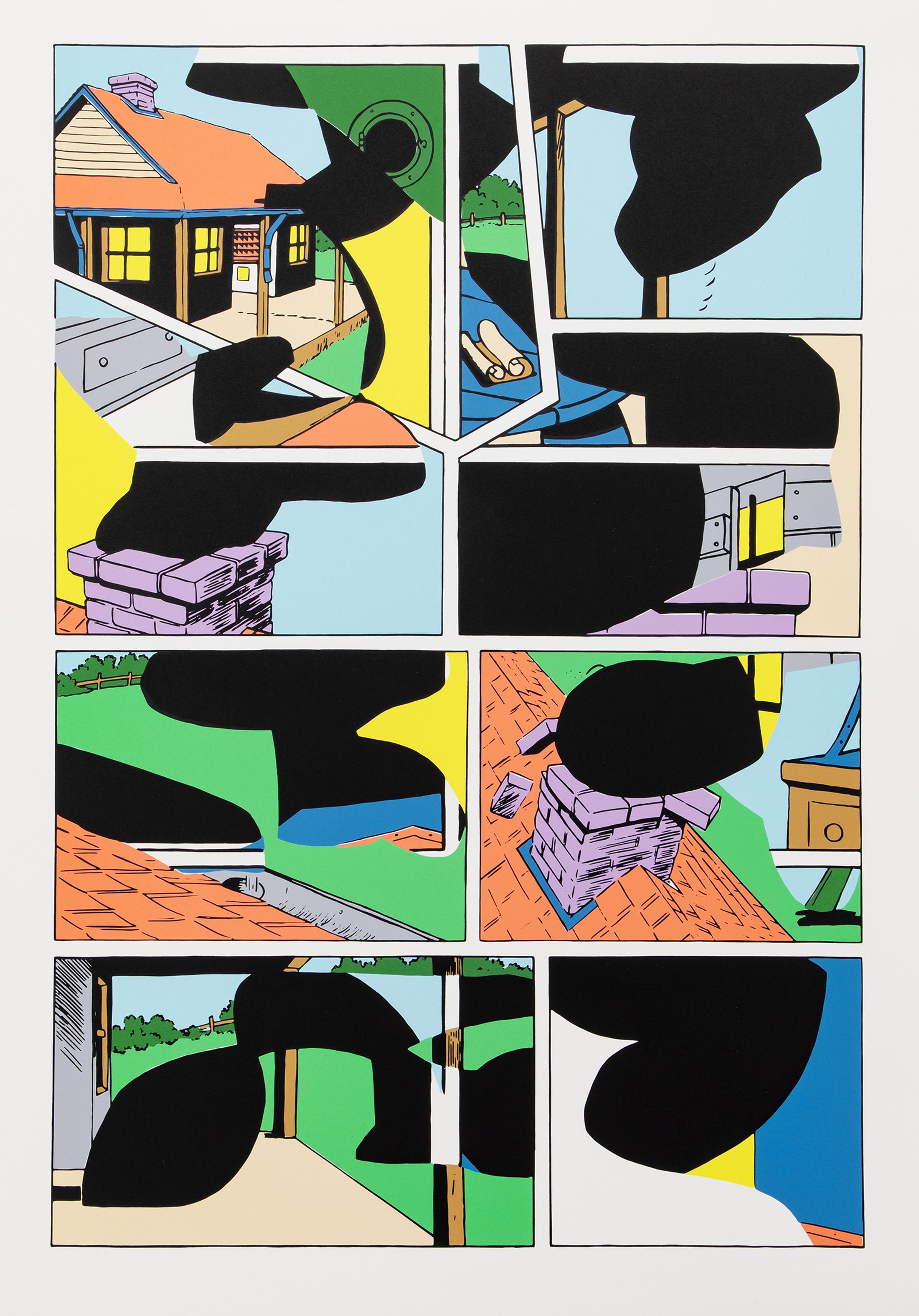 Exhibition View Groupshow «When color becomes form; view on Rüegg Niklaus, Chimney Sweep, 2020, Screenpringt, 70x50 cm, Edition of 25» at VFO, Zurich, 2020 / Photo: Bernhard Strauss / Courtesy: the artist and VFO