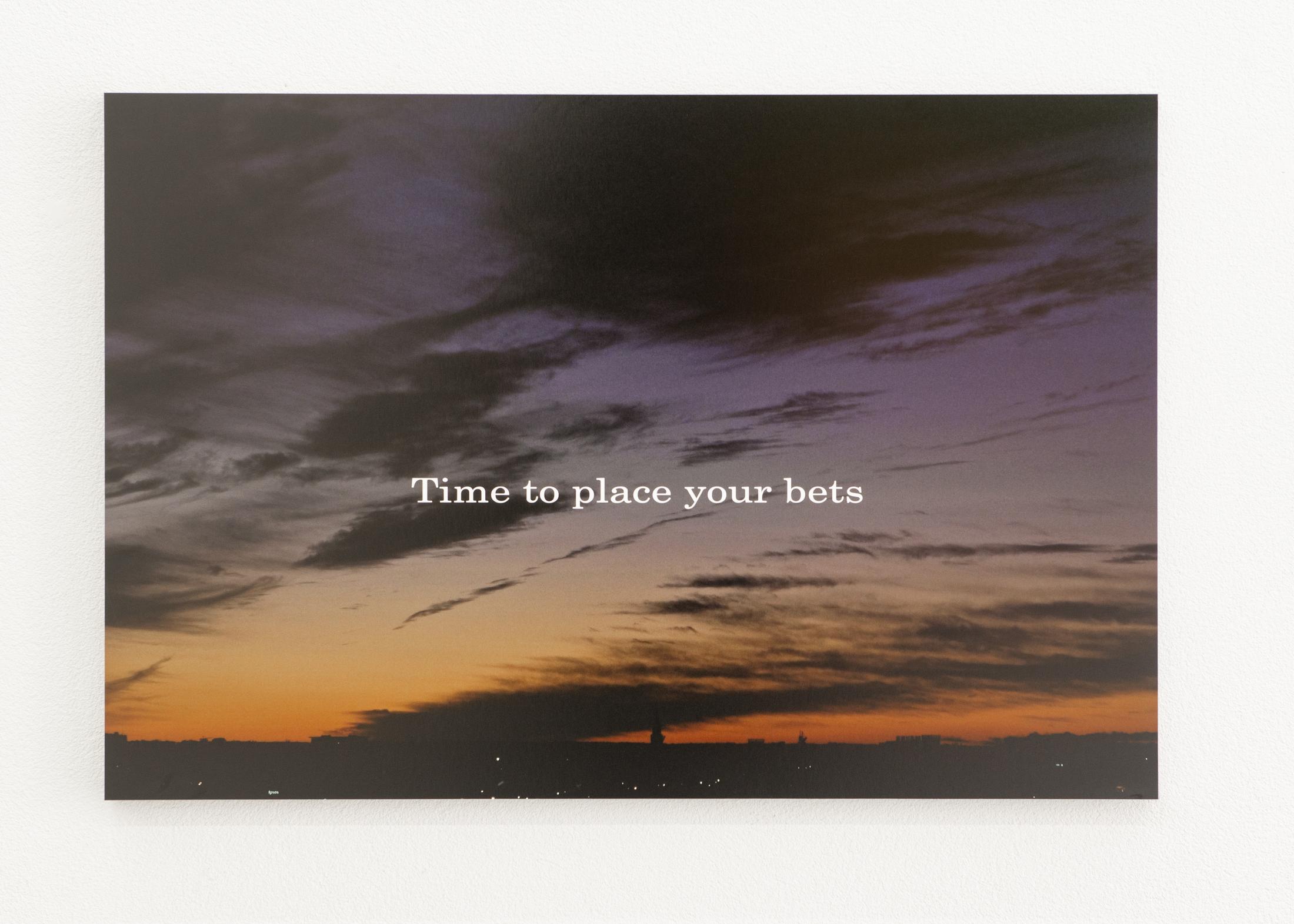 Exhibition View Group Show «Why do we say a house burns down, when the fire is burning up?; view on Michel Houellebecq, Inscriptions #013 (EN), 2018» at All Stars, Lausanne, 2022 / Photo: Simon Rimaz / Courtesy: the artist and All Stars