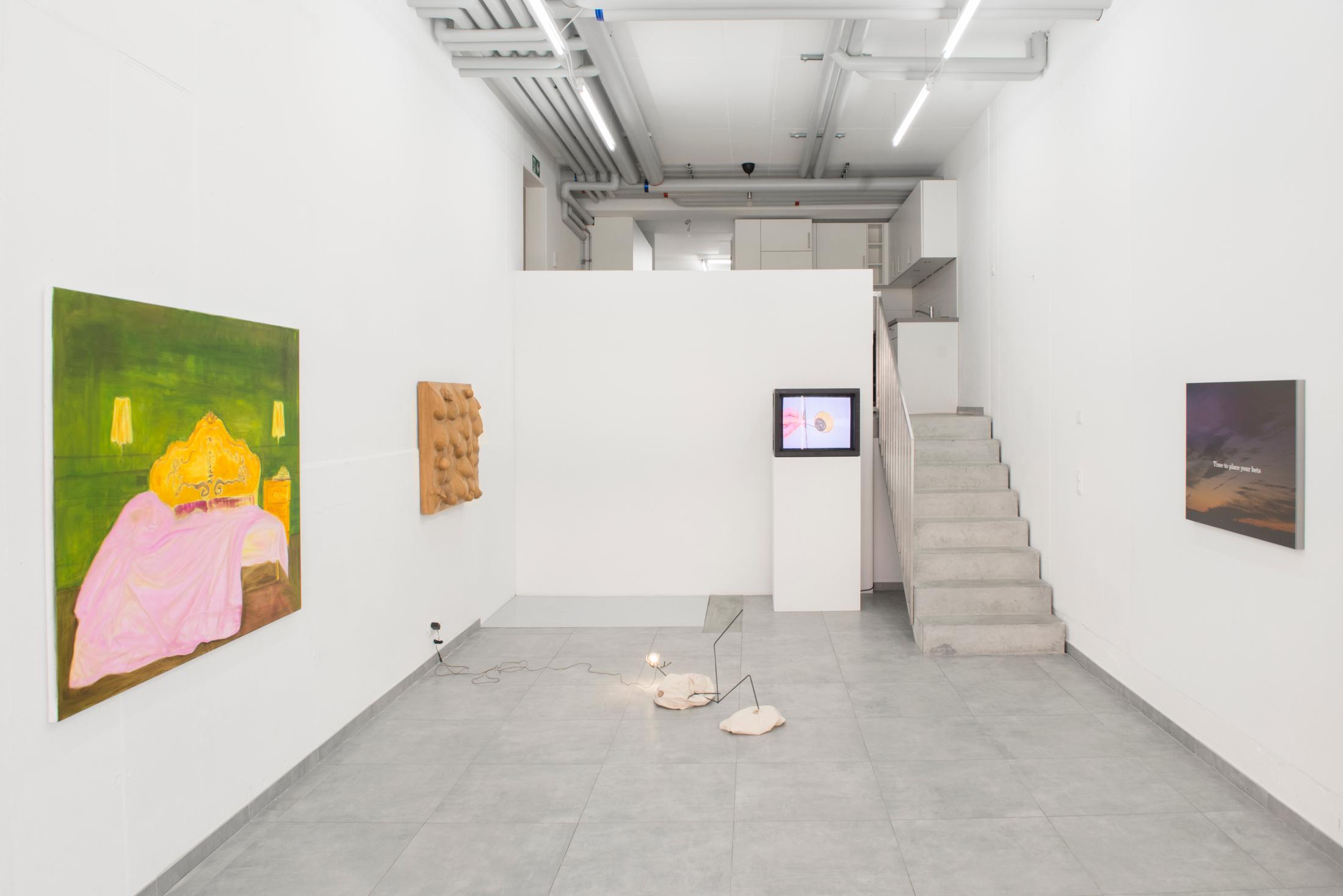 Exhibition View Group Show «Why do we say a house burns down, when the fire is burning up?» at All Stars, Lausanne, 2022 / Photo: Simon Rimaz / Courtesy: the artists and All Stars