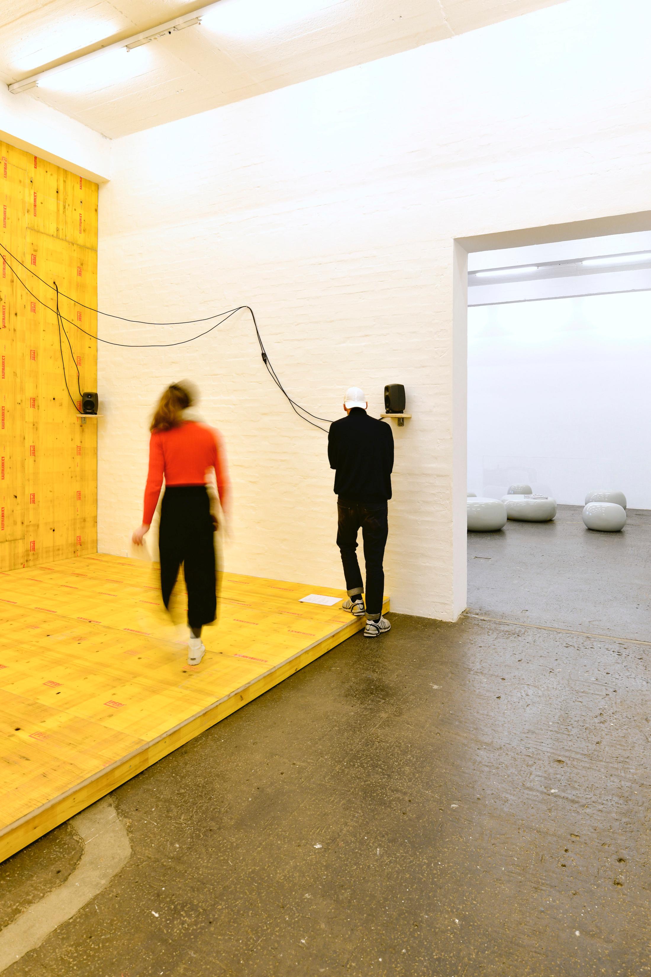 Exhibition View Group Show «WO WIR» with Caroline Ann Baur & Vanessà Heer, archive of the Kunst Halle Sankt Gallen as a workspace at Kunst Halle Sankt Gallen, St. Gallen, 2020 / Photo: Kunst Halle Sankt Gallen, Sebastian Schaub / Courtesy: the artists and Kunst Halle Sankt Gallen