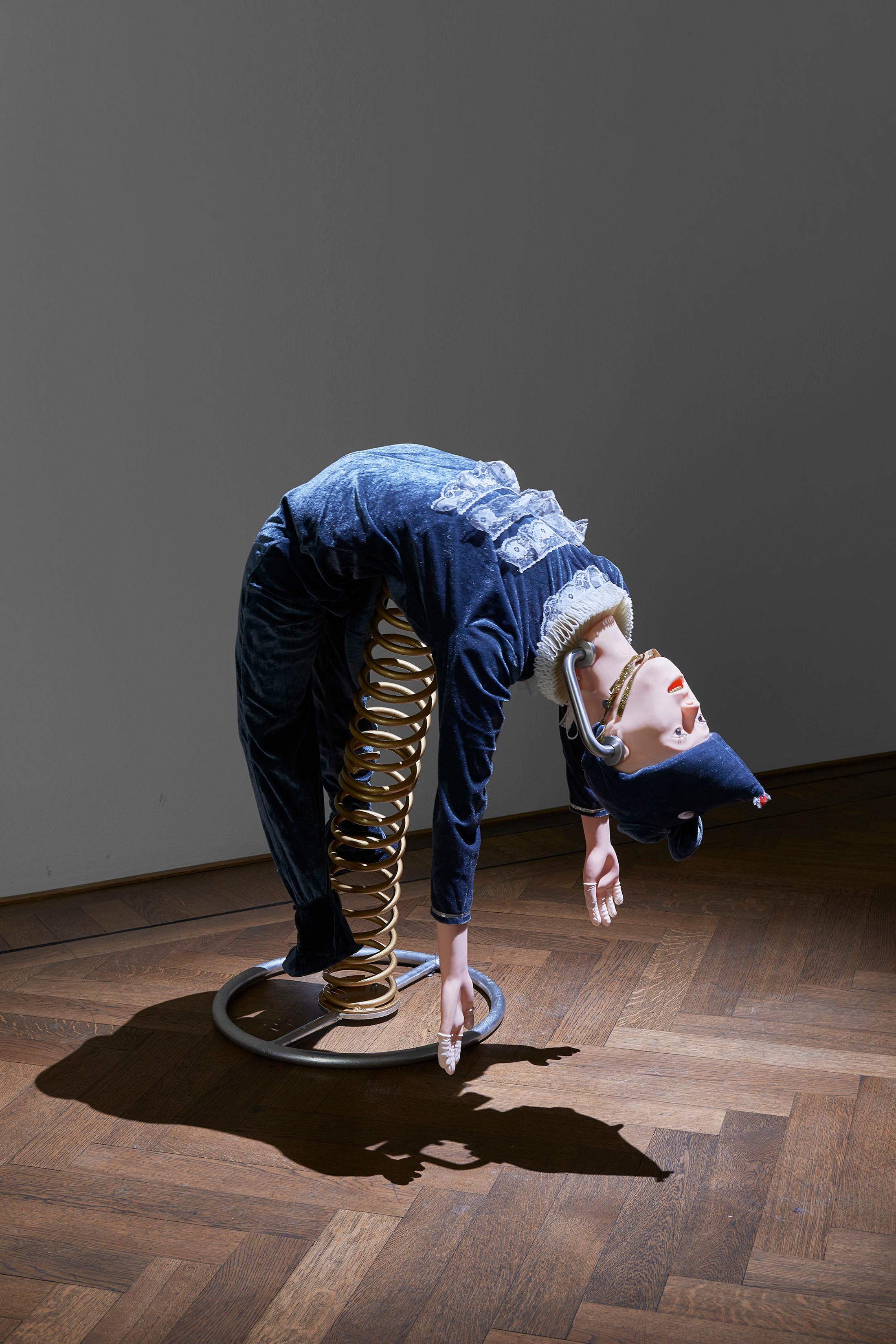 Exhibition View Wong Ping Soloshow «Golden Shower / view on Bestiality rider A, 2019» at Kunsthalle Basel, 2019 / Photo: Philipp Hänger / Kunsthalle Basel