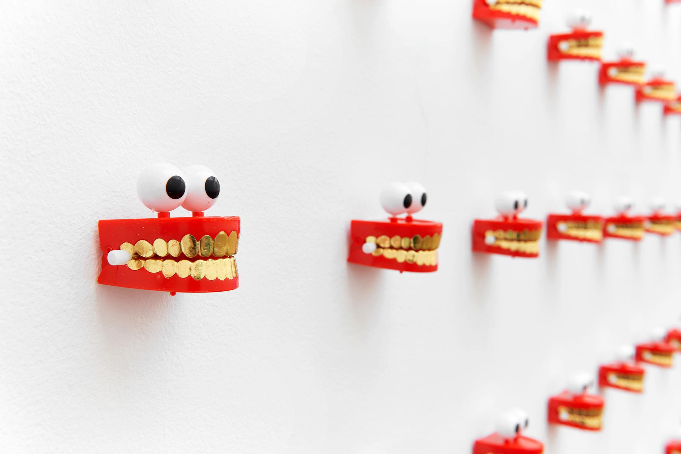 Exhibition View Wong Ping Soloshow «Golden Shower / view on The Ha Ha Ha Online Cemetery Limited, 2019» at Kunsthalle Basel, 2019 / Photo: Philipp Hänger / Kunsthalle Basel