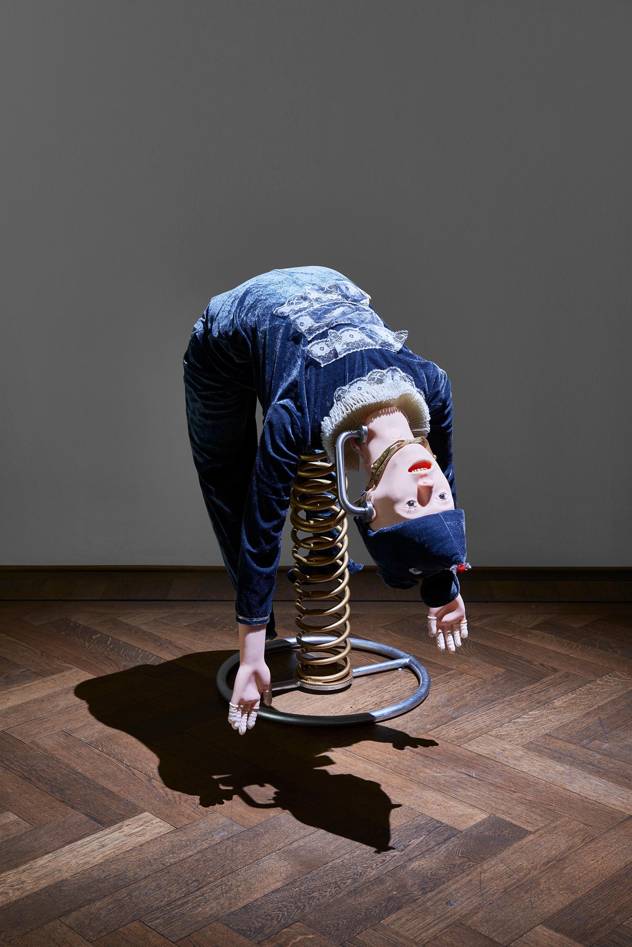 Exhibition View Wong Ping Soloshow «Golden Shower / view on Bestiality rider A, 2019» at Kunsthalle Basel, 2019 / Photo: Philipp Hänger / Kunsthalle Basel