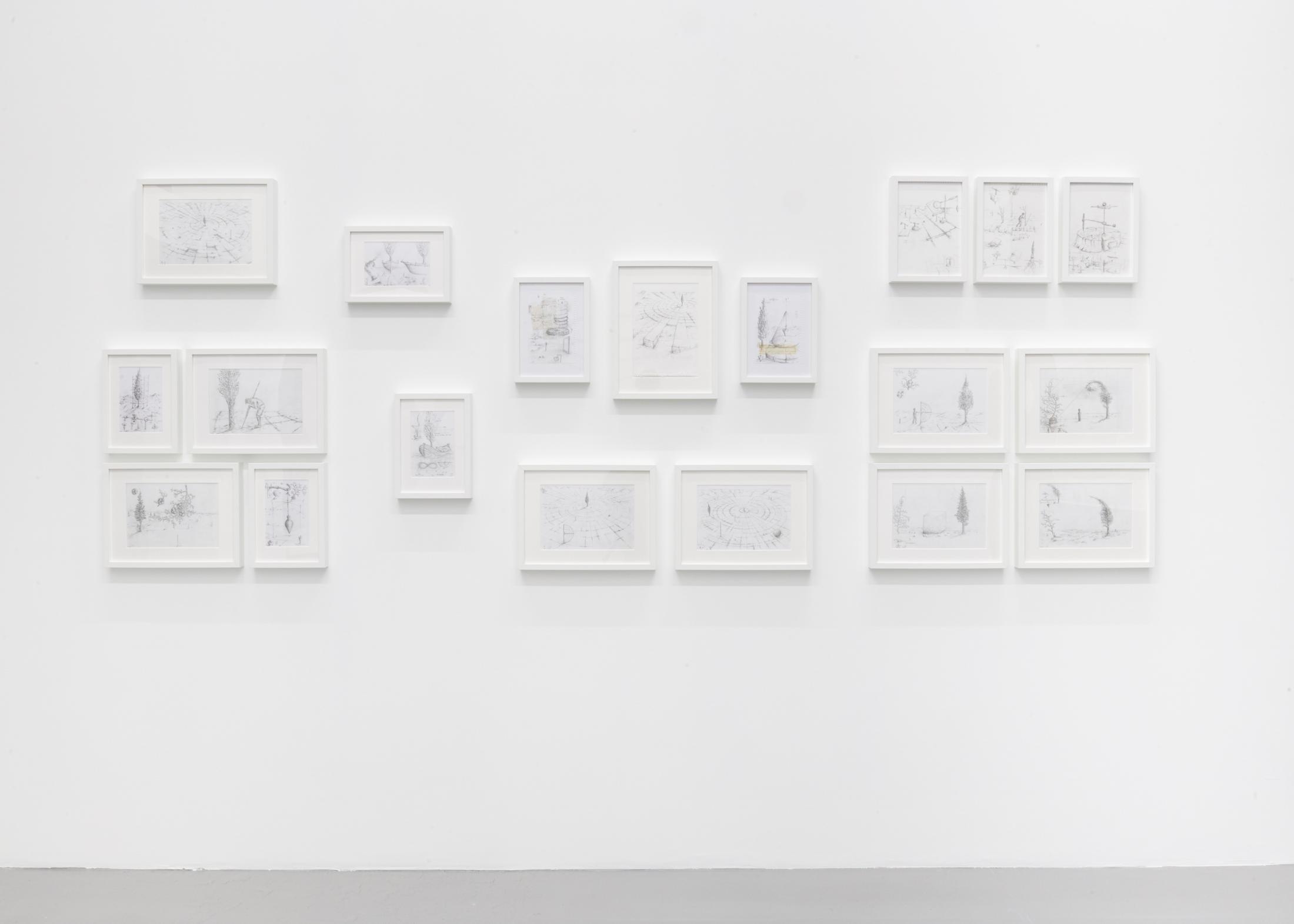 Exhibition View Yuval Yairi Soloshow «Cyphers & Cypresses» at Fabienne Levy, Lausanne, 2019 / Photo: Guillaume Baeriswyl / Courtesy: the artist and Fabienne Levy