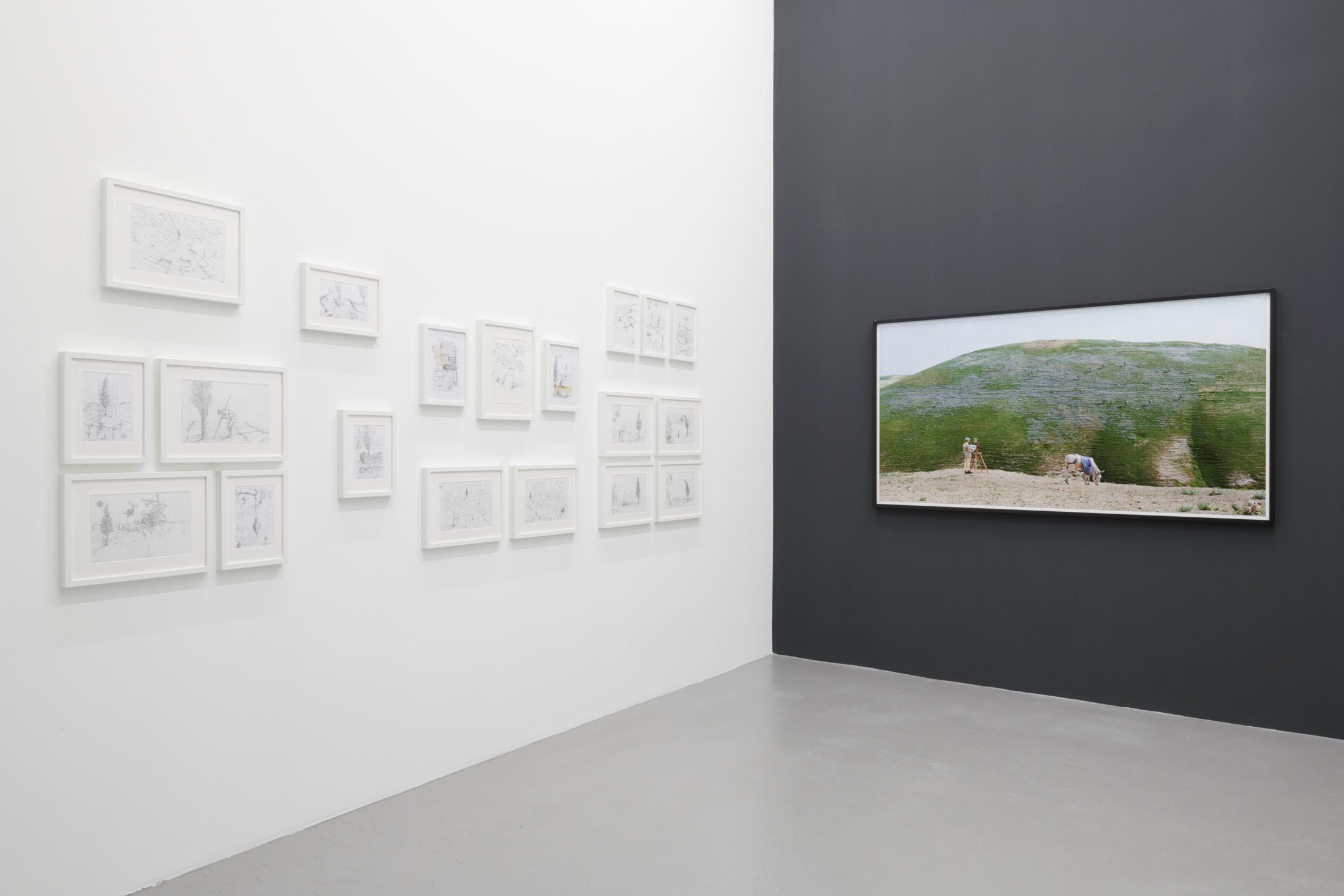 Exhibition View Yuval Yairi Soloshow «Cyphers & Cypresses» at Fabienne Levy, Lausanne, 2019 / Photo: Guillaume Baeriswyl / Courtesy: the artist and Fabienne Levy