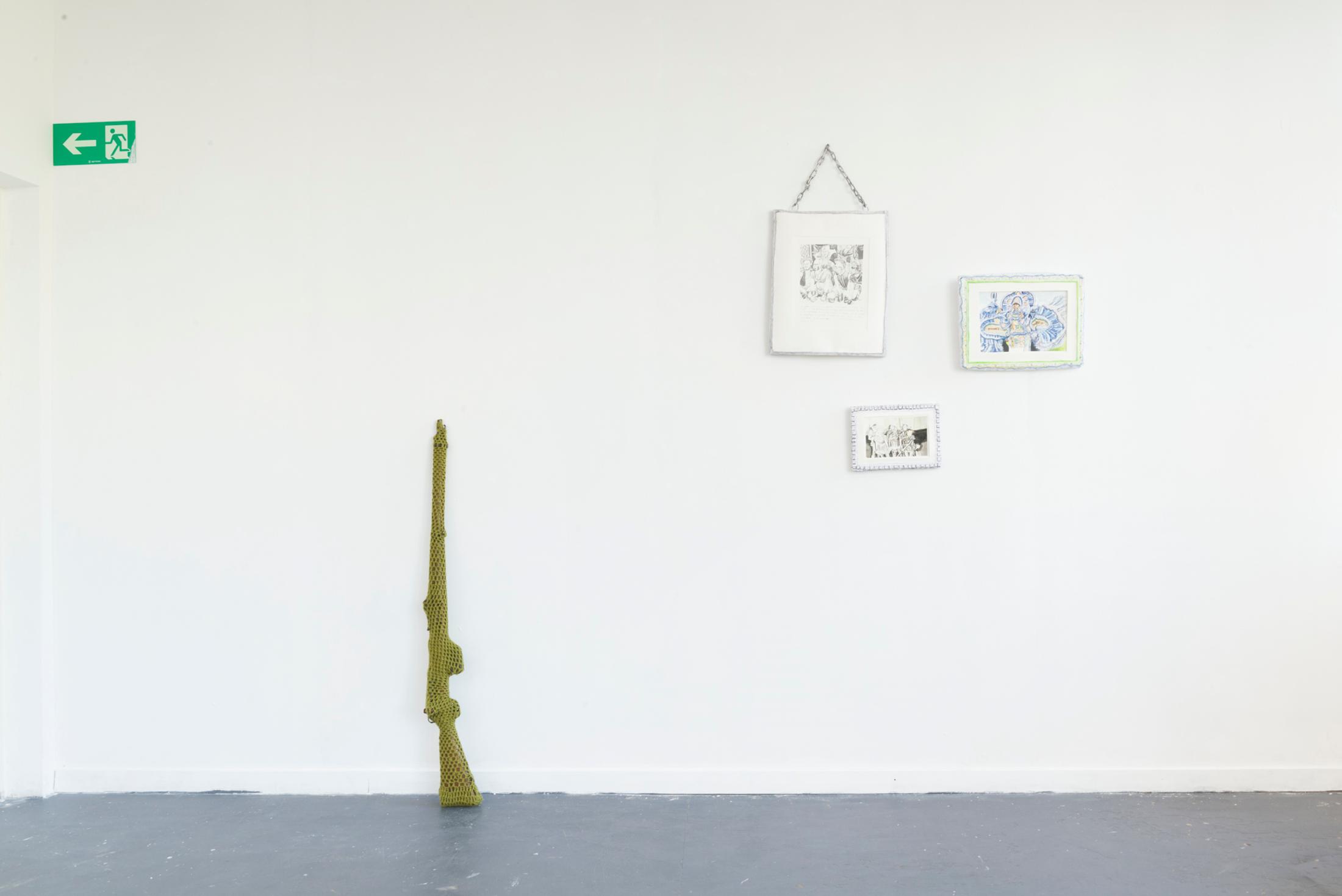 Exhibition View Yvan Alvarez & Paul Hutzli Duo Show «Why do pizza boxes have a square shape?» at Soul2Soul, Ressources Urbaines, Geneva, 2020 / © Yvan Alvarez / Courtesy: the artists