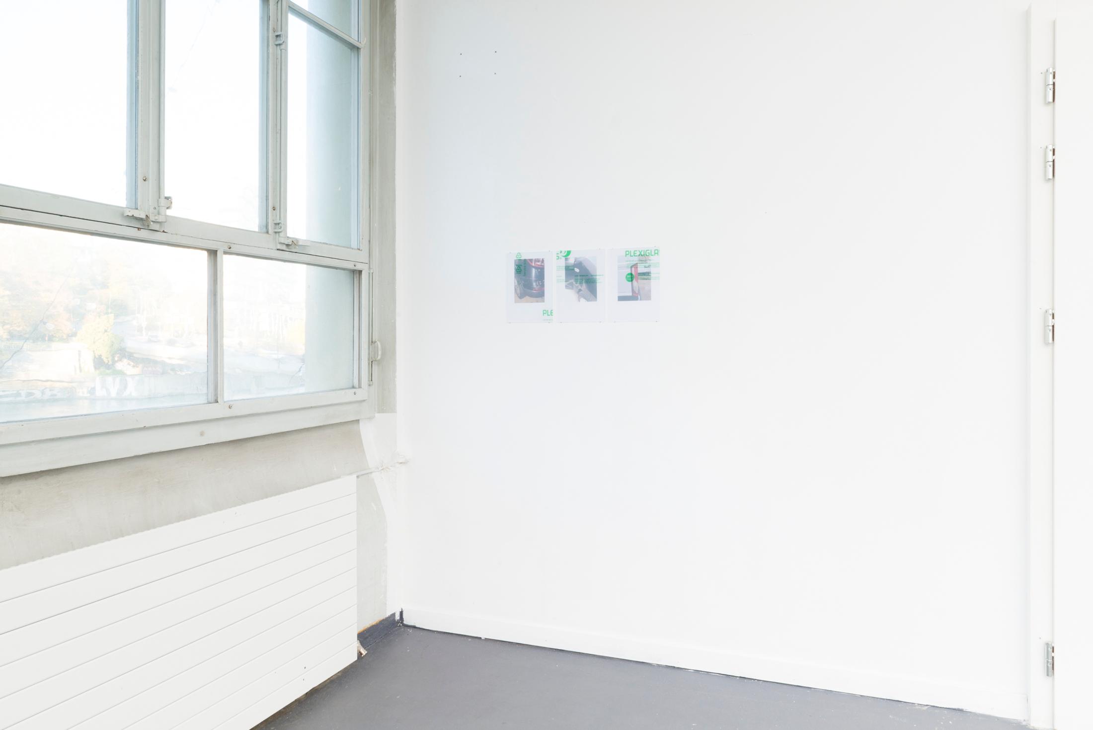 Exhibition View Yvan Alvarez & Paul Hutzli Duo Show «Why do pizza boxes have a square shape?» at Soul2Soul, Ressources Urbaines, Geneva, 2020 / © Yvan Alvarez / Courtesy: the artists