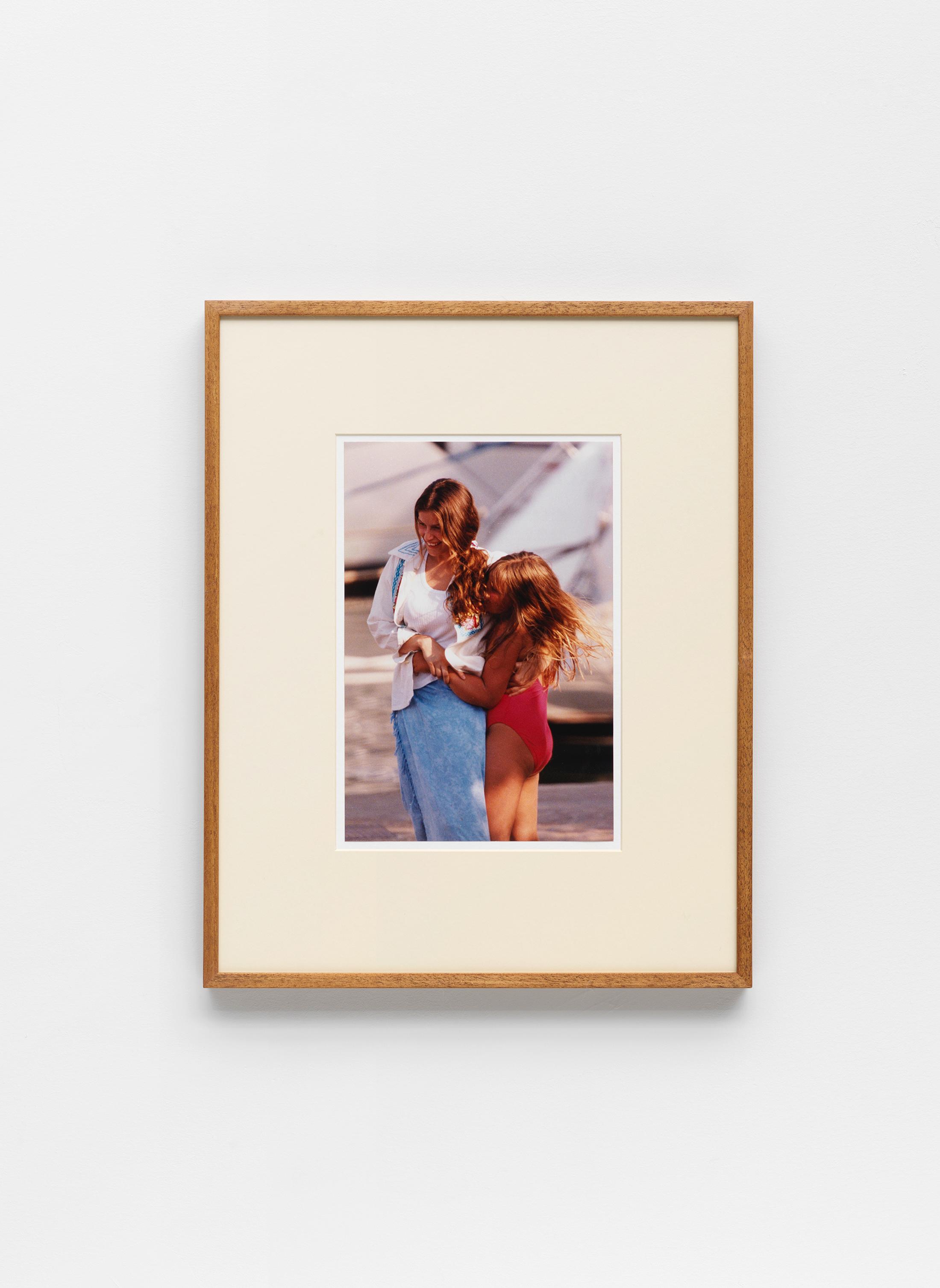 Exhibition View Yves Scherer Solo Show «Candids; view on Yves Scherer, Untitled (Laetitia), 2020, Vintage Photograph in artist frame, 36 x 45 cm» at Kunsthaus Grenchen, Grenchen, 2020 / Photo: Mats Nordman / Courtesy: the artist and Kunsthaus Grenchen