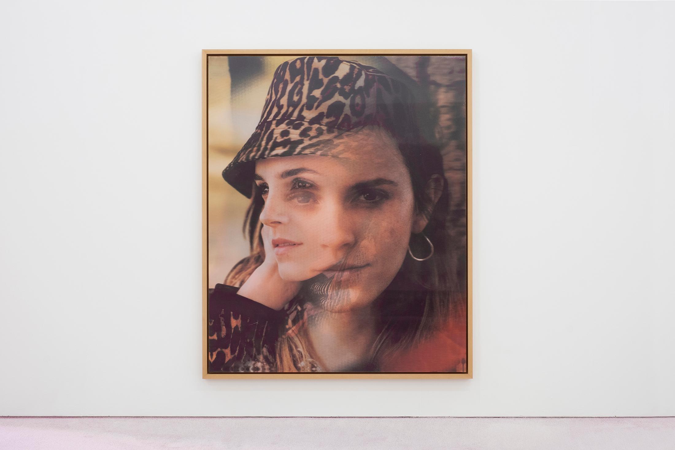 Exhibition View Yves Scherer Solo Show «Candids; view on Yves Scherer, Flowers in December, 2020, Inkjet Print, Plexiglass, Dibond and Lenticular Foil in Artist Frame, 192 x 157 cm» at Kunsthaus Grenchen, Grenchen, 2020 / Photo: Marius Steiger / Courtesy: the artist and Kunsthaus Grenchen