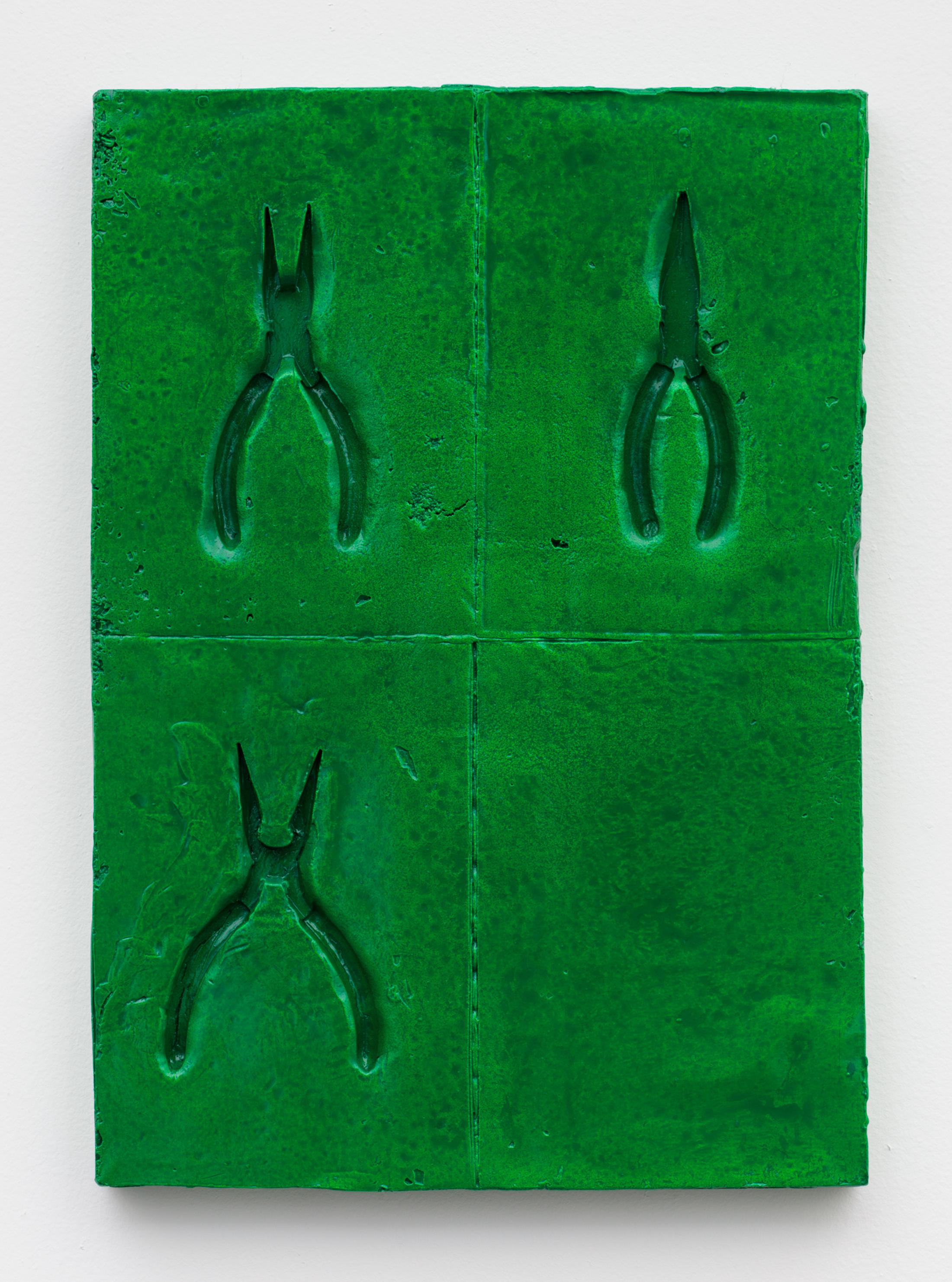 Exhibition View Zak Kitnick "CRAFTSMAN BY SEARS AT KMART – Needle Nose Pliers 3 Ways, 2018" at Ribordy Contemporary / Photo: Annik Wetter / Courtesy: the artist and the gallery