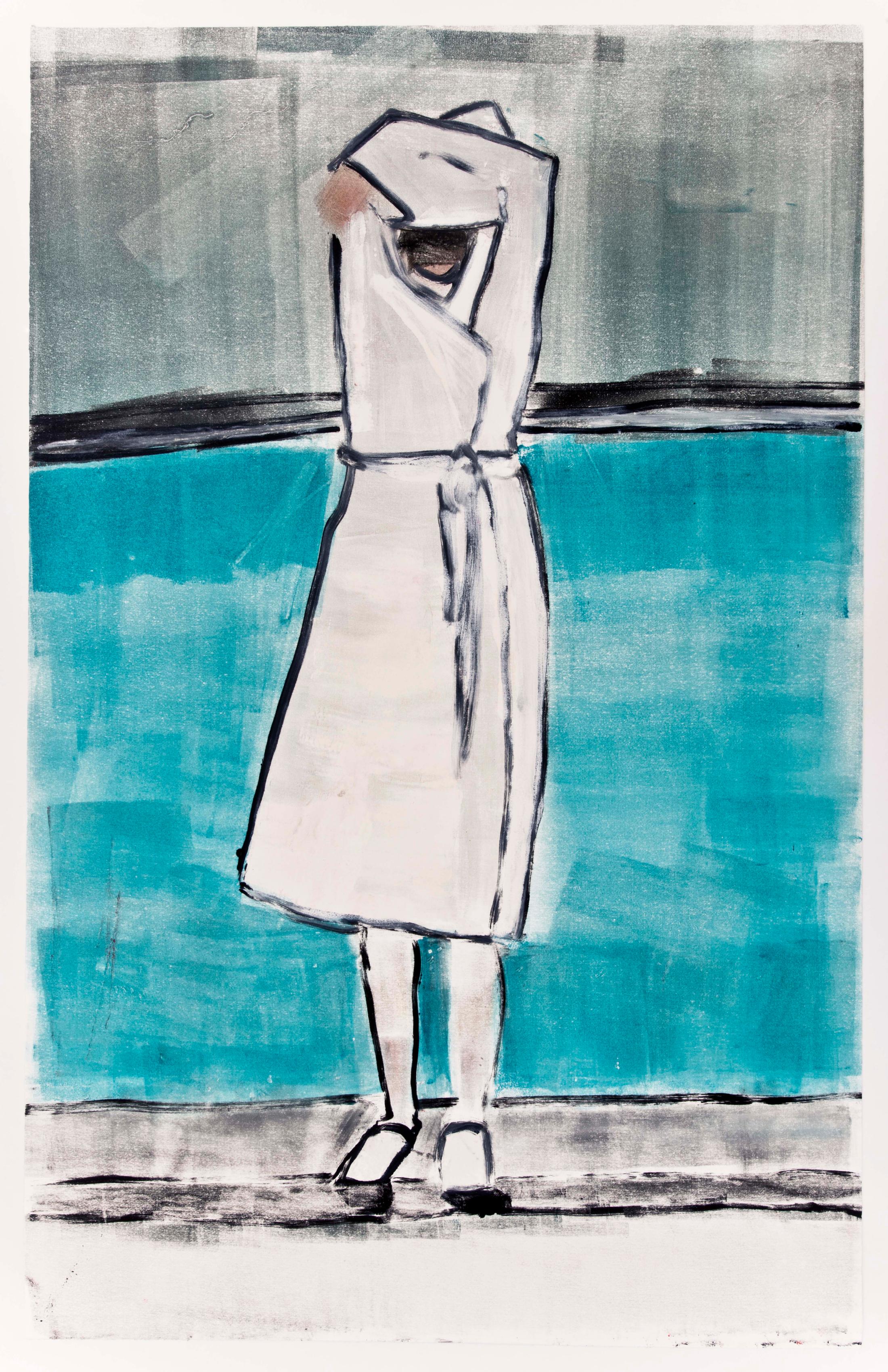 Exhibition View Zilla Leutenegger «Casa Blanca / view on Am Pool, 2018» at Galerie Peter Kilchmann, Zurich / Courtesy: the artist and Galerie Peter Kilchmann