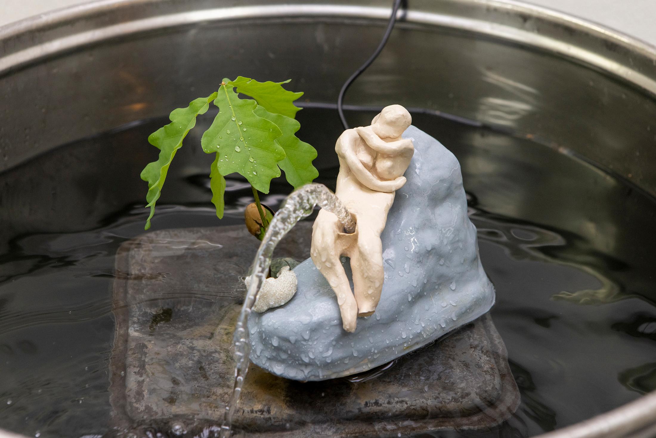 Exhibition View Group Show «Shifting Destinations; view on Zoé Cornelius, Andromède, 2017-2023» at 13 Vitrine hosted by L'Espace du Fond, Lausanne, 2023 / Photo: 13 Vitrine / Courtesy: the artist and 13 Vitrine