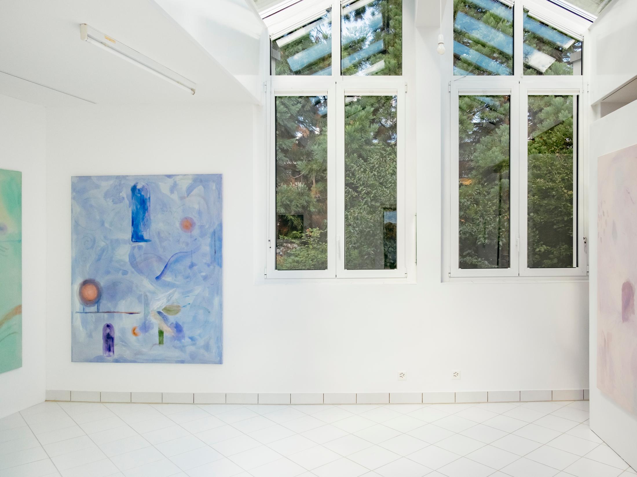 Exhibition View Zoé de Soumagnat Solo Show «The waters doubly sleep» at A. Romy Gallery, Zurich, 2022 / Photo: Philip Frowein / Courtesy: the artist and A. Romy Gallery
