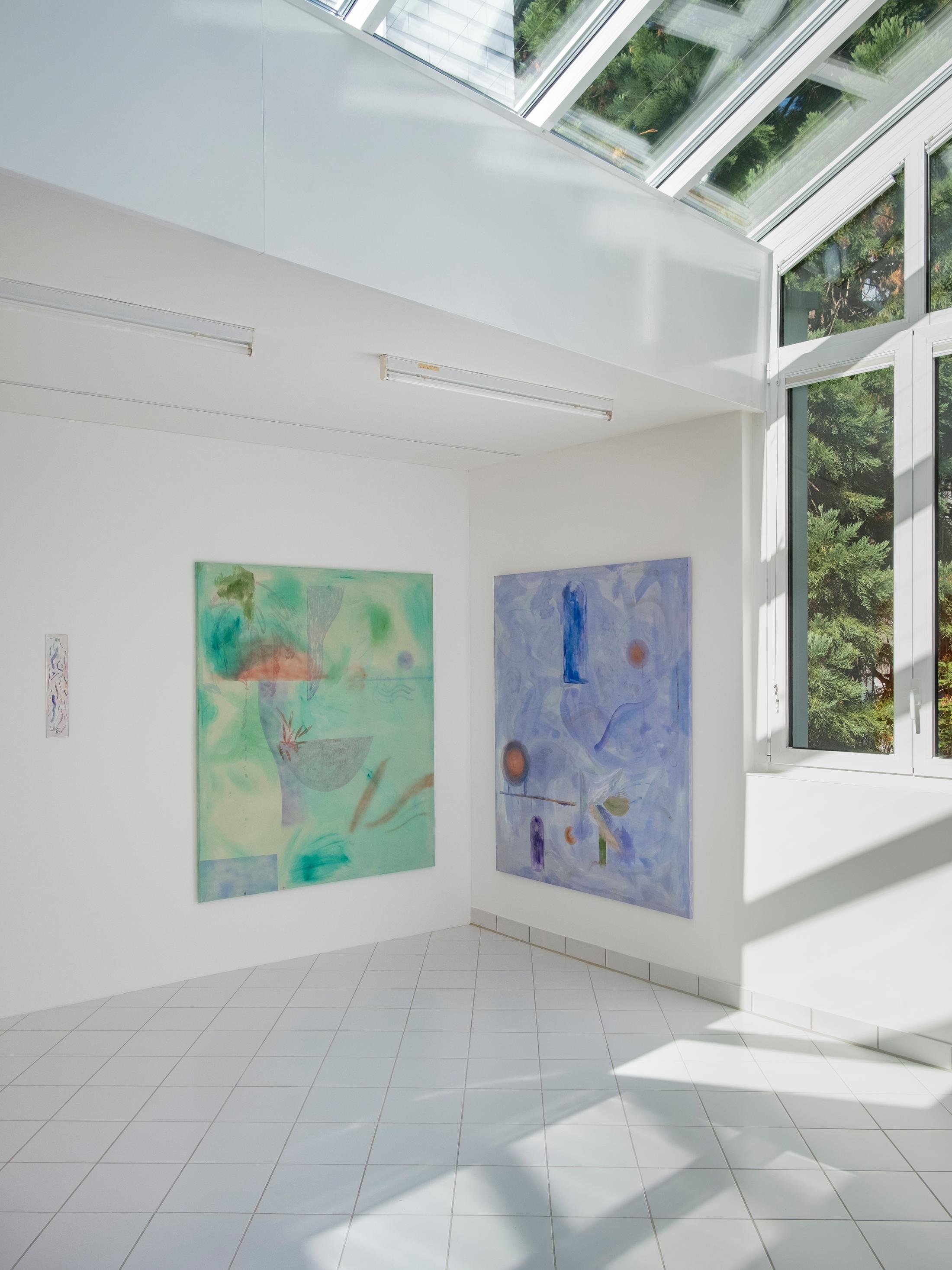 Exhibition View Zoé de Soumagnat Solo Show «The waters doubly sleep» at A. Romy Gallery, Zurich, 2022 / Photo: Philip Frowein / Courtesy: the artist and A. Romy Gallery