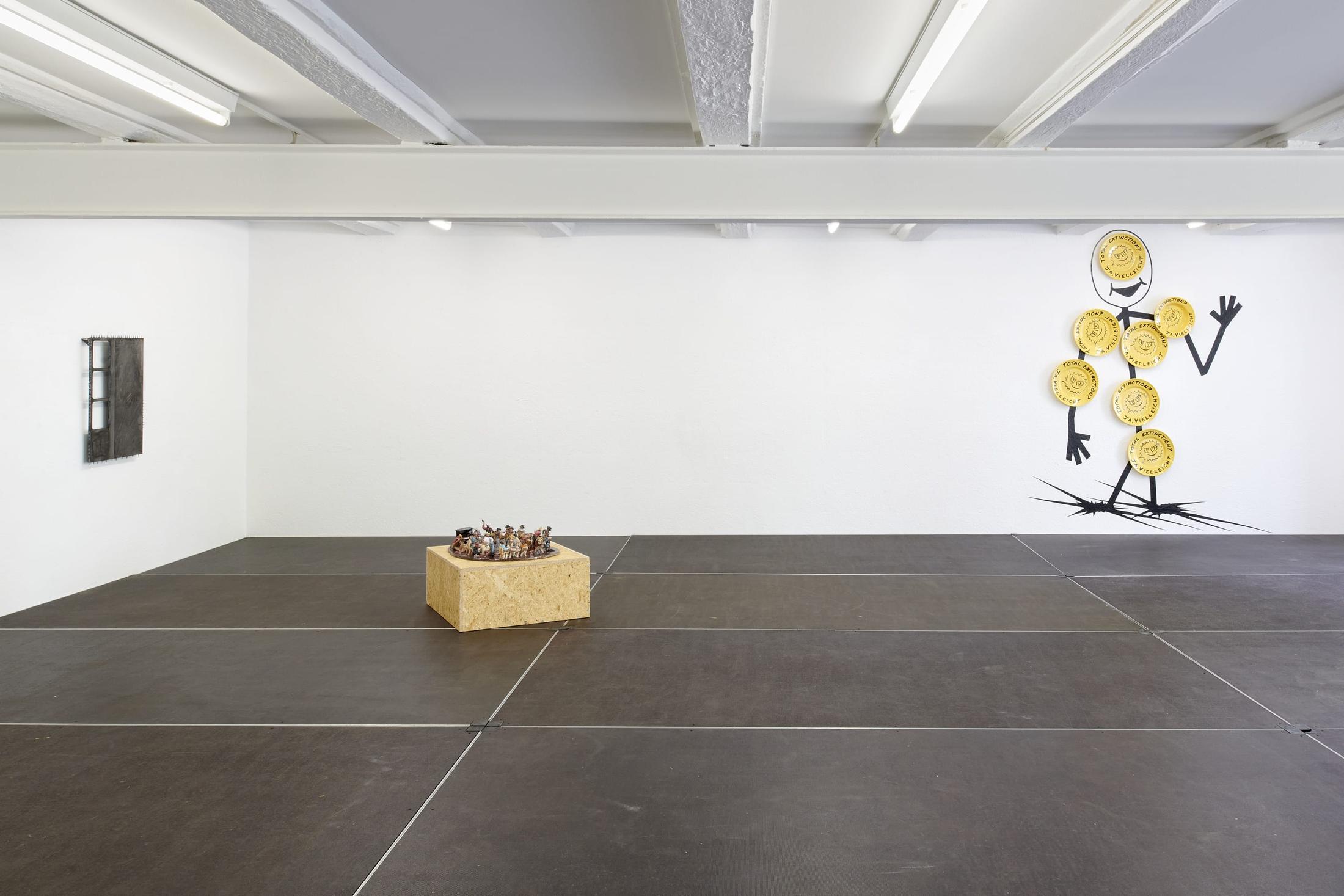 Exhibition View Group Show «A Beautiful Life» at WallStreet, Fribourg, 2021 / Photo: Guillaume Python / Courtesy: the artists and WallStreet