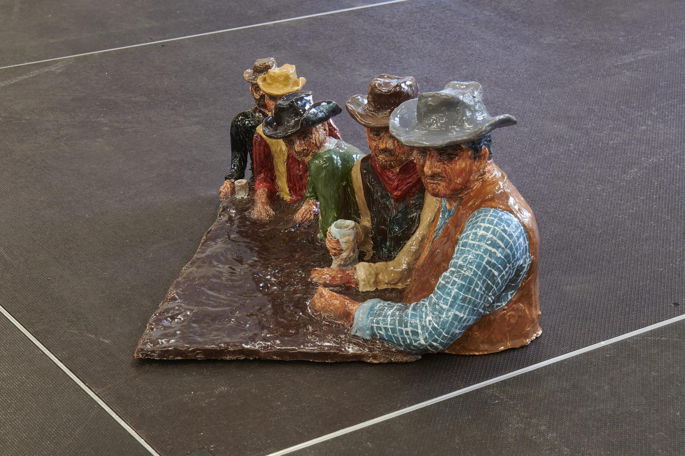 Exhibition View Group Show «A Beautiful Life; view on Stefania Carlotti, Welcome home boys, 2021» at WallStreet, Fribourg, 2021 / Photo: Guillaume Python / Courtesy: the artist and WallStreet