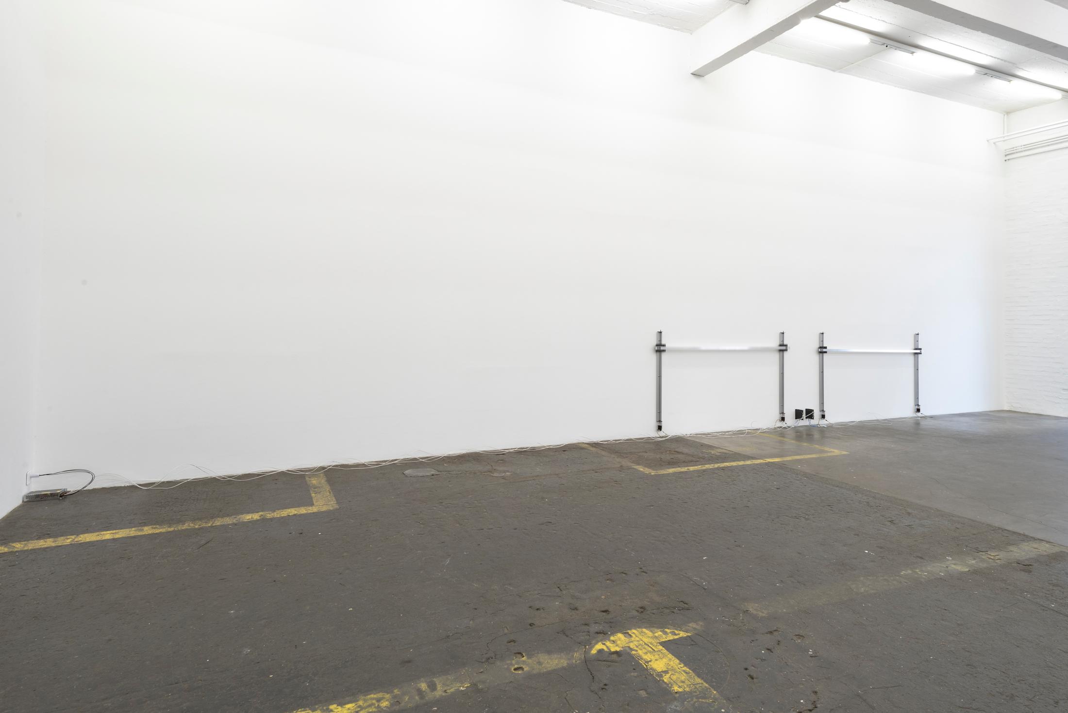 Exhibition View Aaron Flint Jamison Soloshow «Opportunity Zones; view on Applicate 2.1, 2.2, 2019» at Kunst Halle Sankt Gallen, St. Gallen, 2019 / Photo: Sebastian Schaub / Courtesy: the artist and Kunst Halle Sankt Gallen