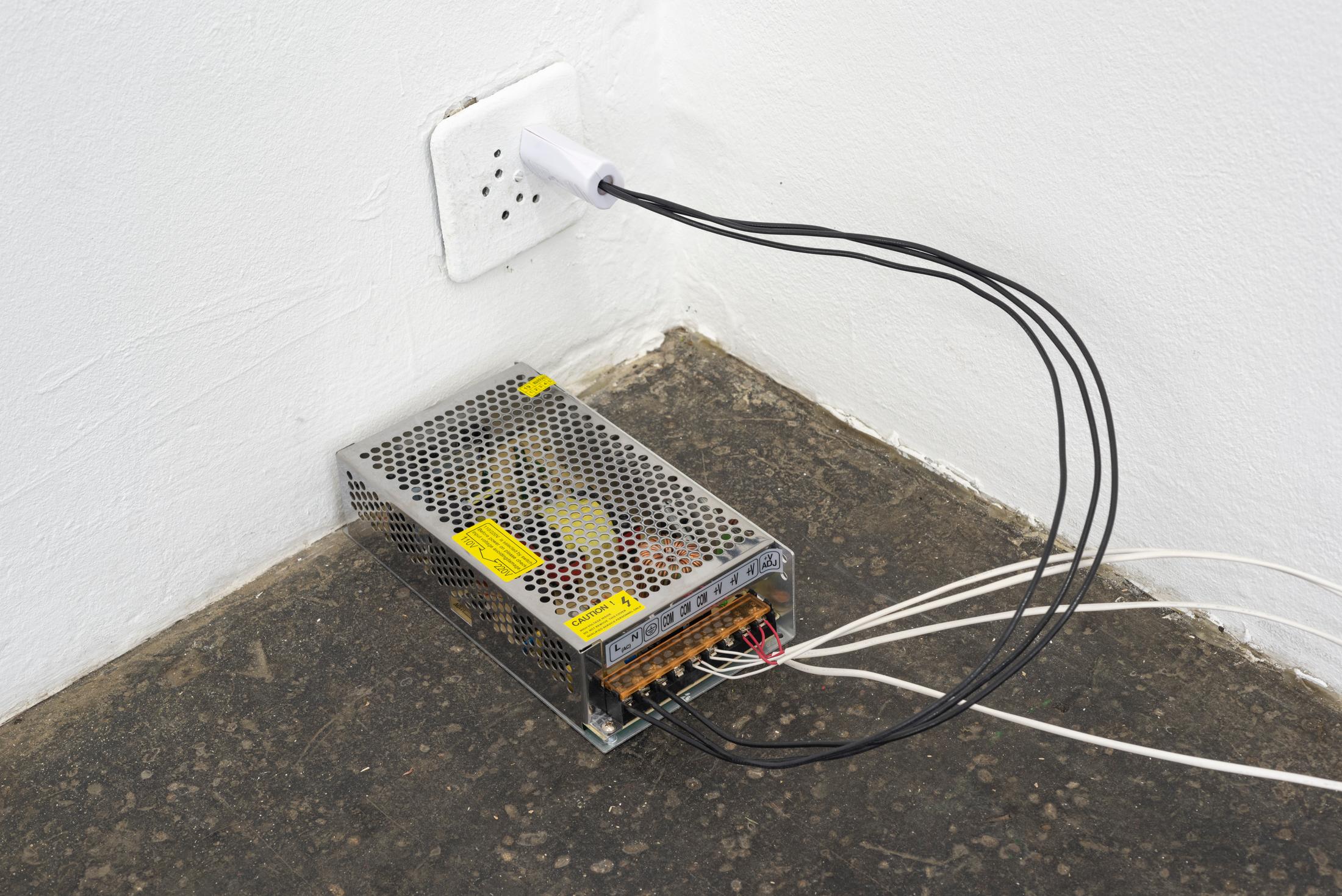 Exhibition View Aaron Flint Jamison Soloshow «Opportunity Zones; view on Applicate 2.1, 2.2, 2019 (detail)» at Kunst Halle Sankt Gallen, St. Gallen, 2019 / Photo: Sebastian Schaub / Courtesy: the artist and Kunst Halle Sankt Gallen