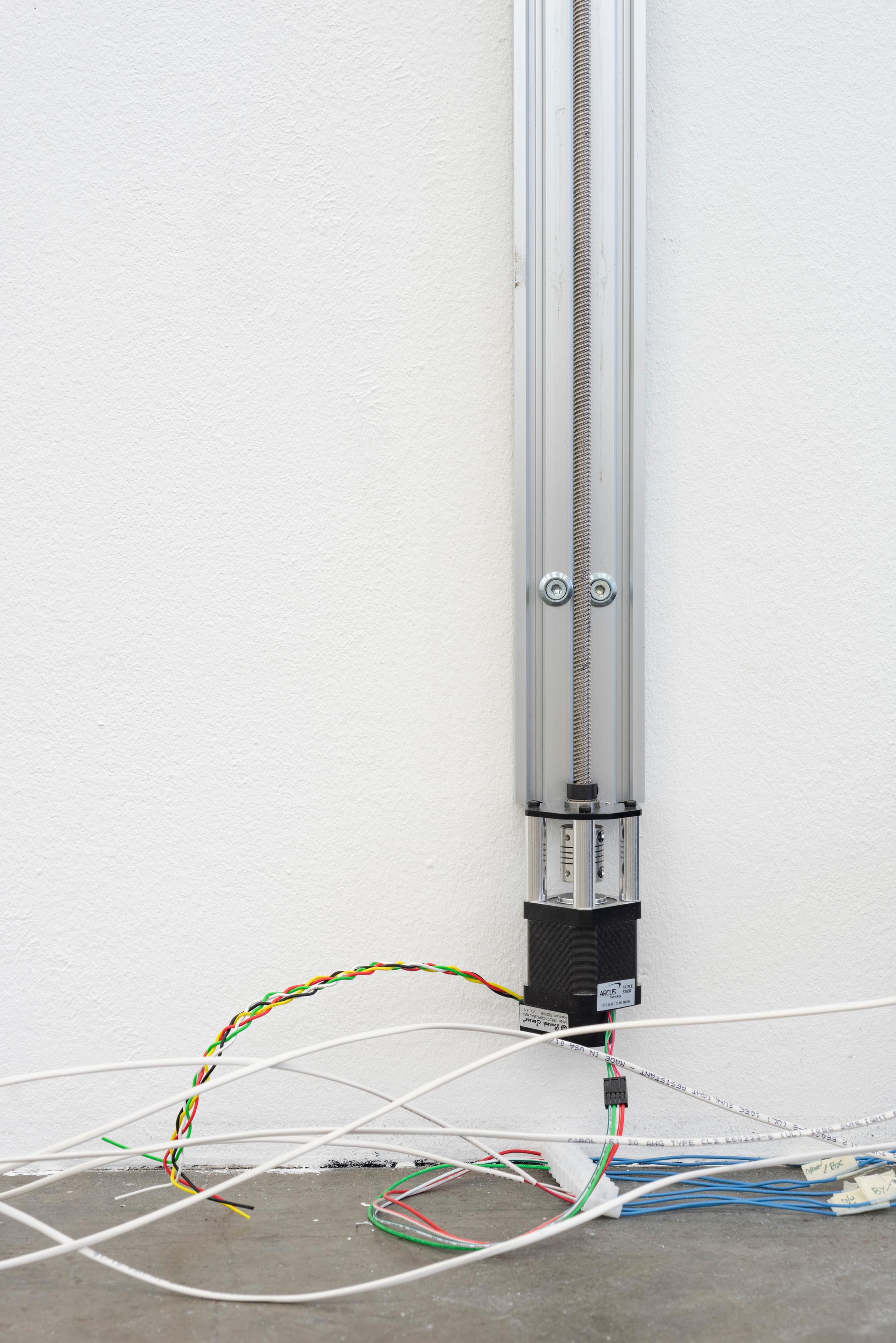 Exhibition View Aaron Flint Jamison Soloshow «Opportunity Zones; view on Applicate 2.1, 2.2, 2019 (detail)» at Kunst Halle Sankt Gallen, St. Gallen, 2019 / Photo: Sebastian Schaub / Courtesy: the artist and Kunst Halle Sankt Gallen