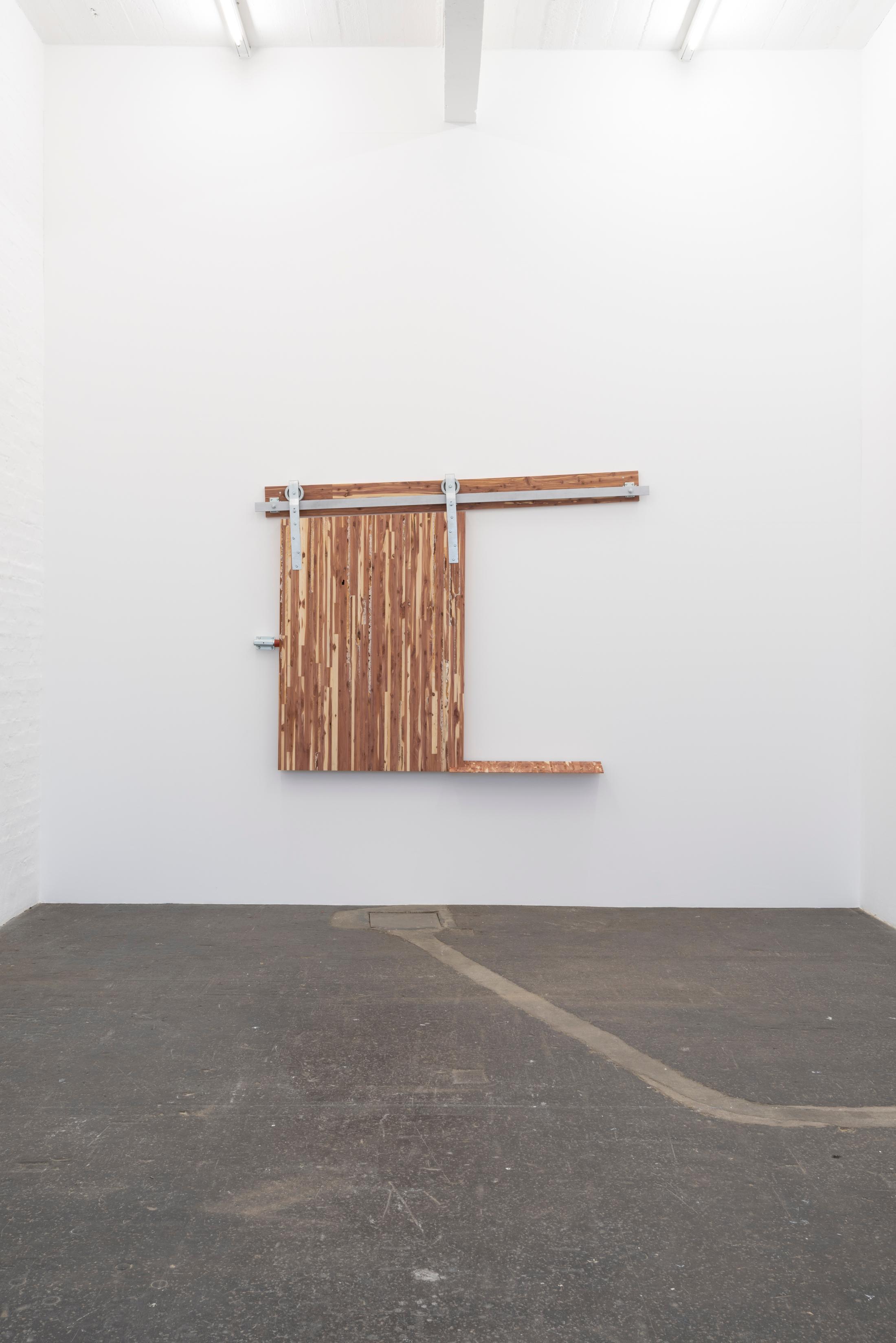Exhibition View Aaron Flint Jamison Soloshow «Opportunity Zones; view on Opportunity Zone, 2019» at Kunst Halle Sankt Gallen, St. Gallen, 2019 / Photo: Sebastian Schaub / Courtesy: the artist and Kunst Halle Sankt Gallen