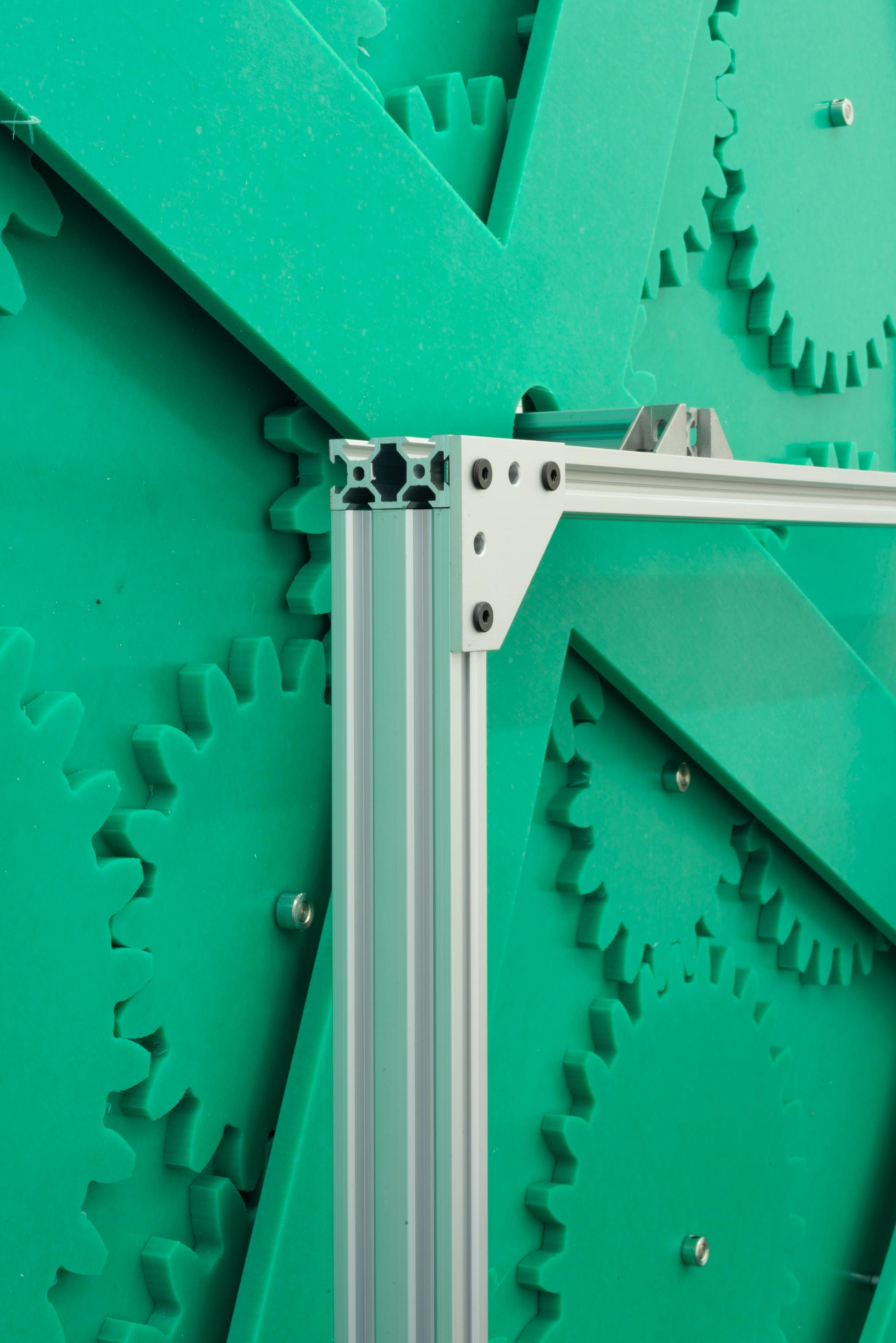 Exhibition View Aaron Flint Jamison Soloshow «Opportunity Zones; view on Opportunity Zone, 2019» at Kunst Halle Sankt Gallen, St. Gallen, 2019 / Photo: Sebastian Schaub / Courtesy: the artist and Kunst Halle Sankt Gallen