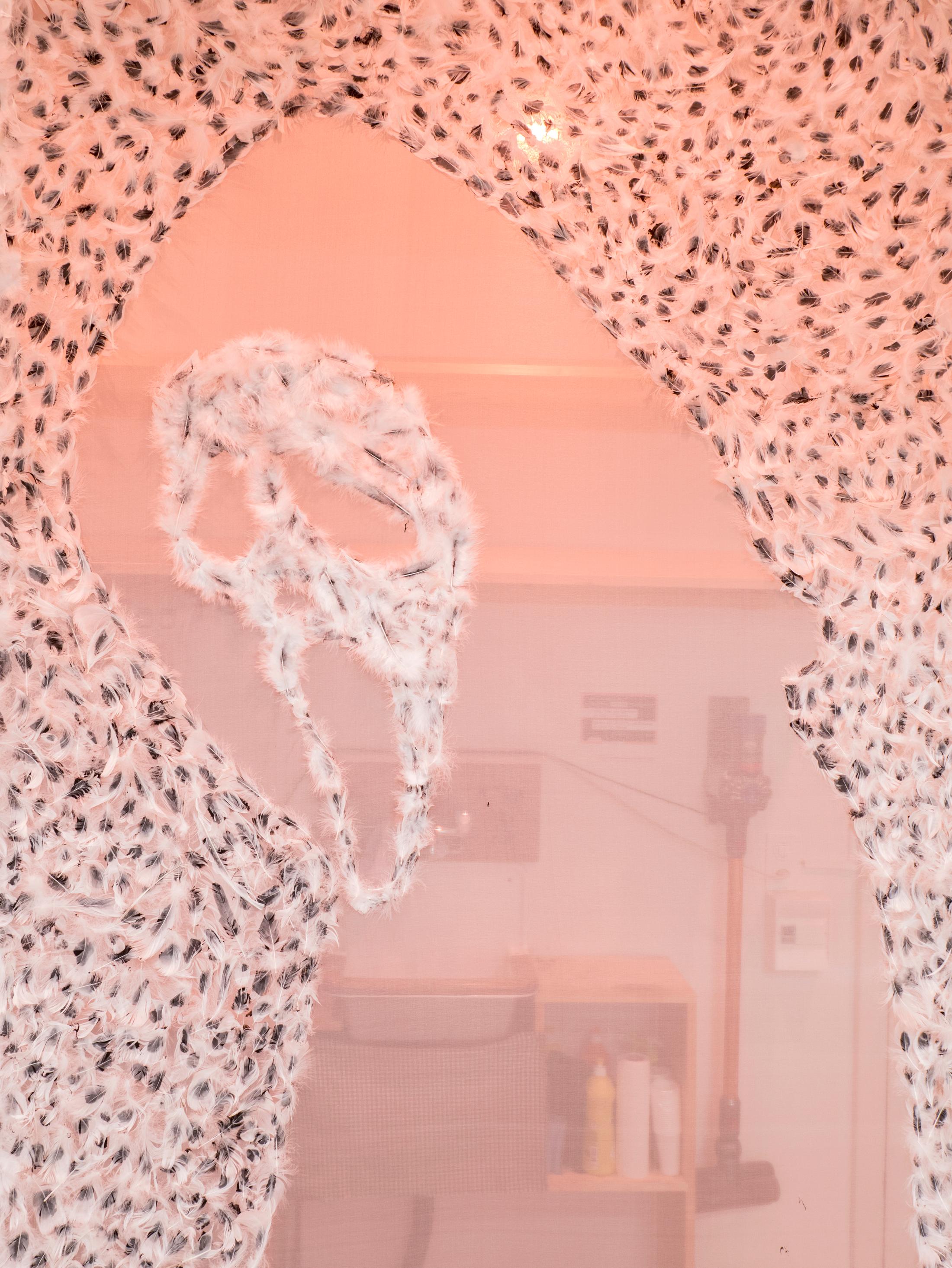 Exhibition View Adam Cruces Solo Show «When the Dust Settles; view on Adam Cruces, A Ghost in Pain, 2021» at Rindermarkt 23, 2021 / Photo and Courtesy: the artist and Rindermarkt 23