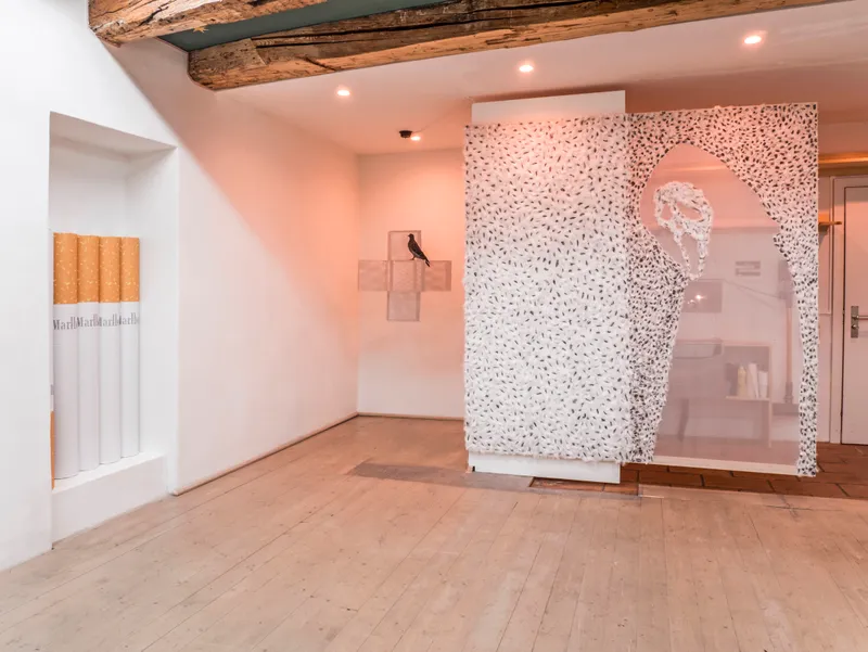 Exhibition View Adam Cruces Solo Show «When the Dust Settles» at Rindermarkt 23, 2021 / Photo and Courtesy: the artist and Rindermarkt 23