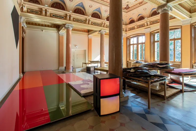 Exhibition View Adrian Schiess Soloshow «Painting 1980-2020» at Kunstmuseum St. Gallen, St. Gallen, 2020 / Photo: Stefan Rohner / Courtesy: the artist and Kunstmuseum St. Gallen