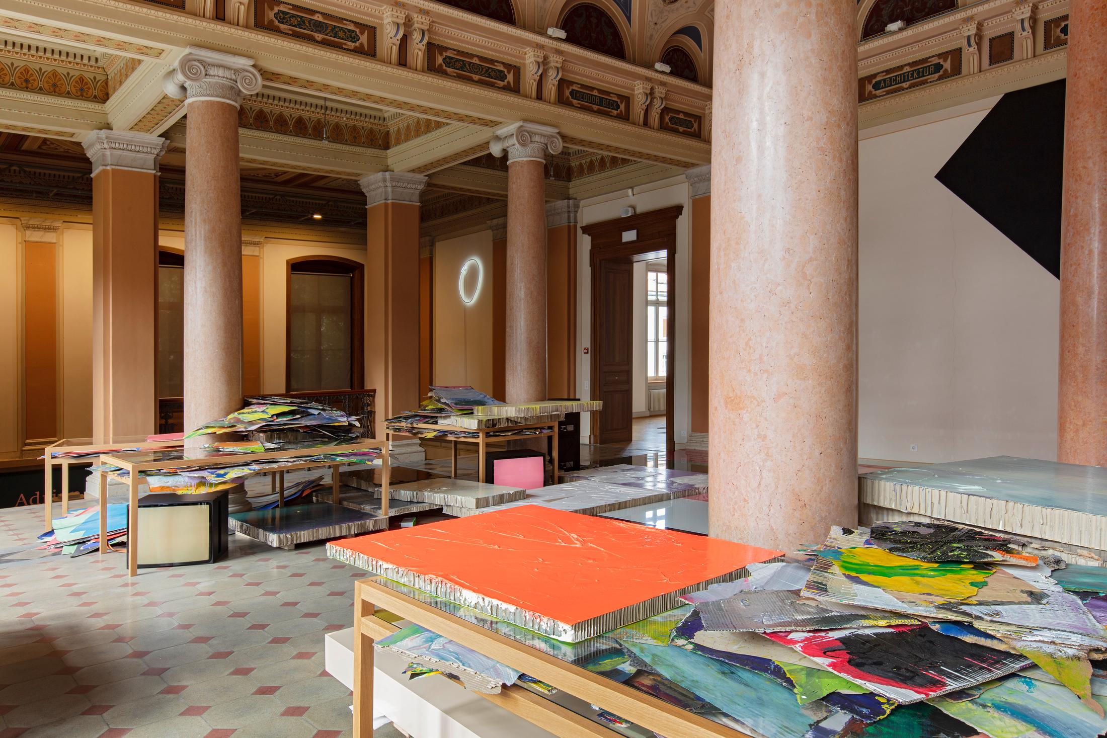 Exhibition View Adrian Schiess Soloshow «Painting 1980-2020» at Kunstmuseum St. Gallen, St. Gallen, 2020 / Photo: Stefan Rohner / Courtesy: the artist and Kunstmuseum St. Gallen